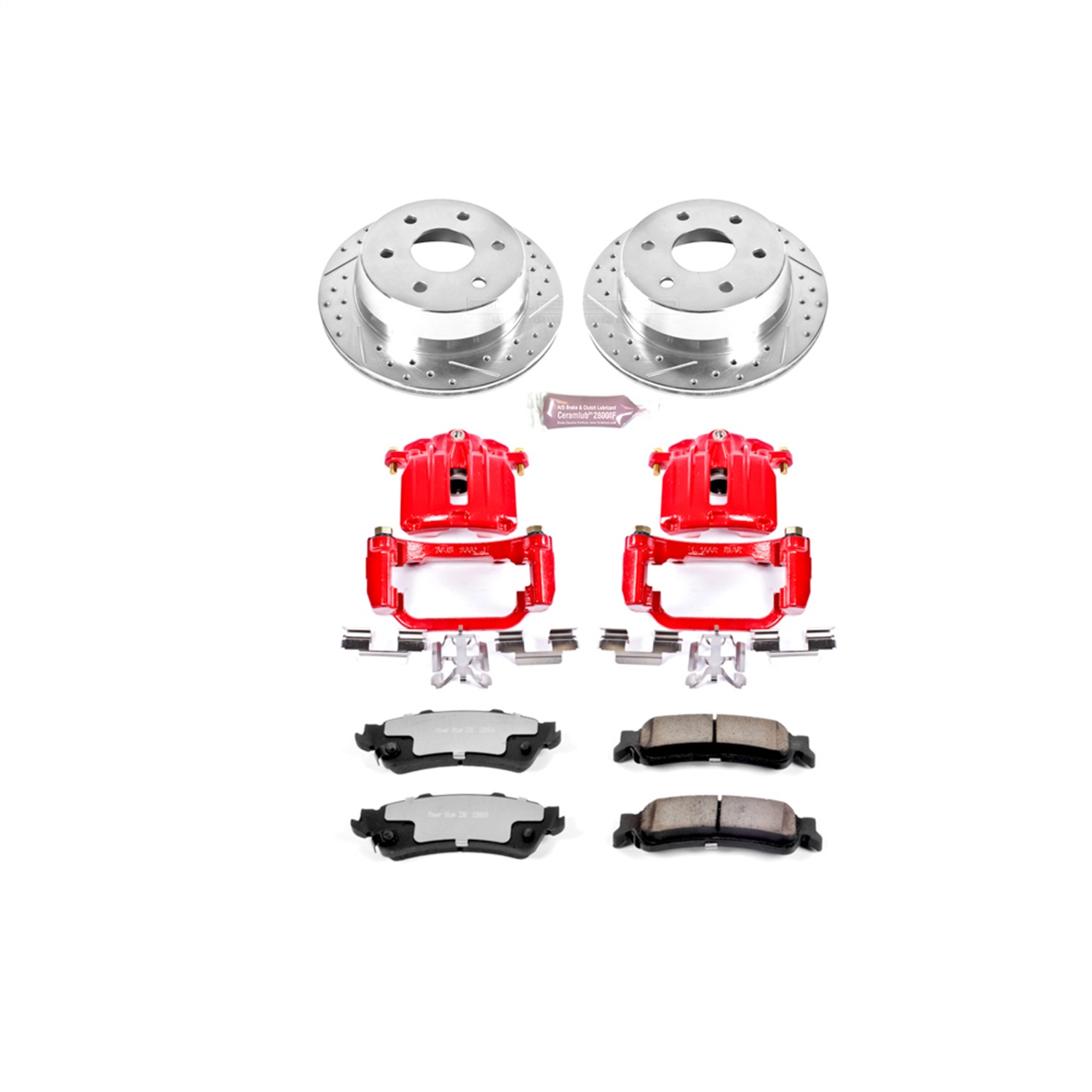 Power Stop - KC2018A-36 - Rear - Disc Brake Pad/Caliper and Rotor Kit