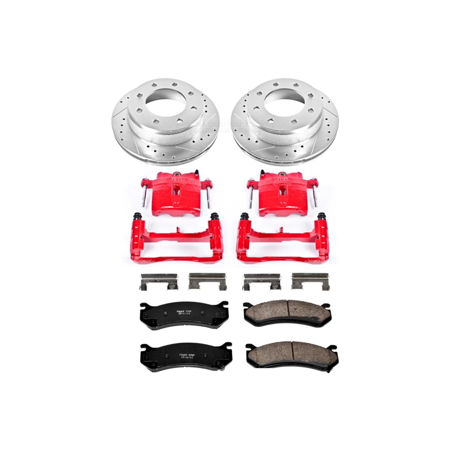 Power Stop - KC2036A - Rear - Disc Brake Pad/Caliper and Rotor Kit