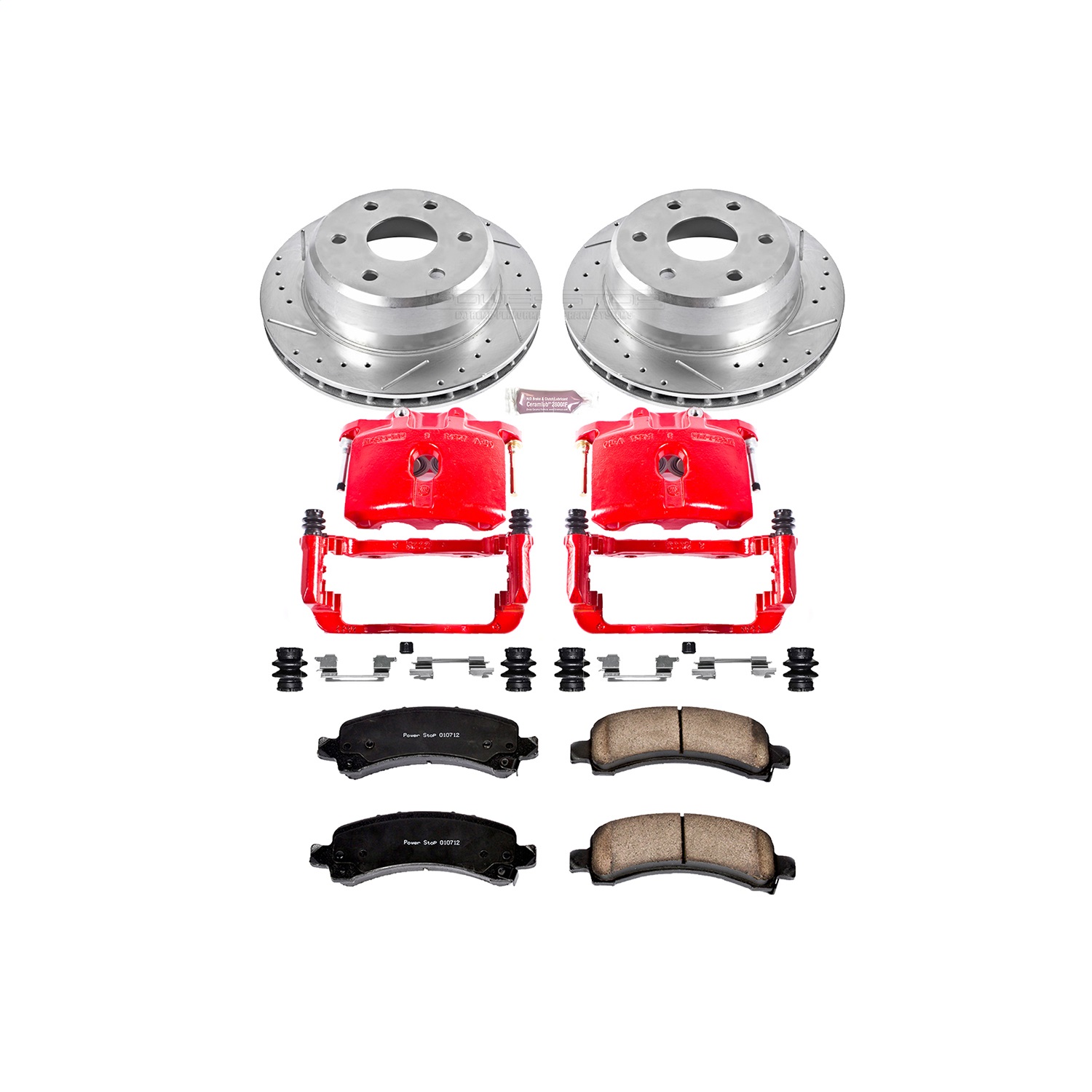 Power Stop - KC2047 - Rear - Disc Brake Pad/Caliper and Rotor Kit