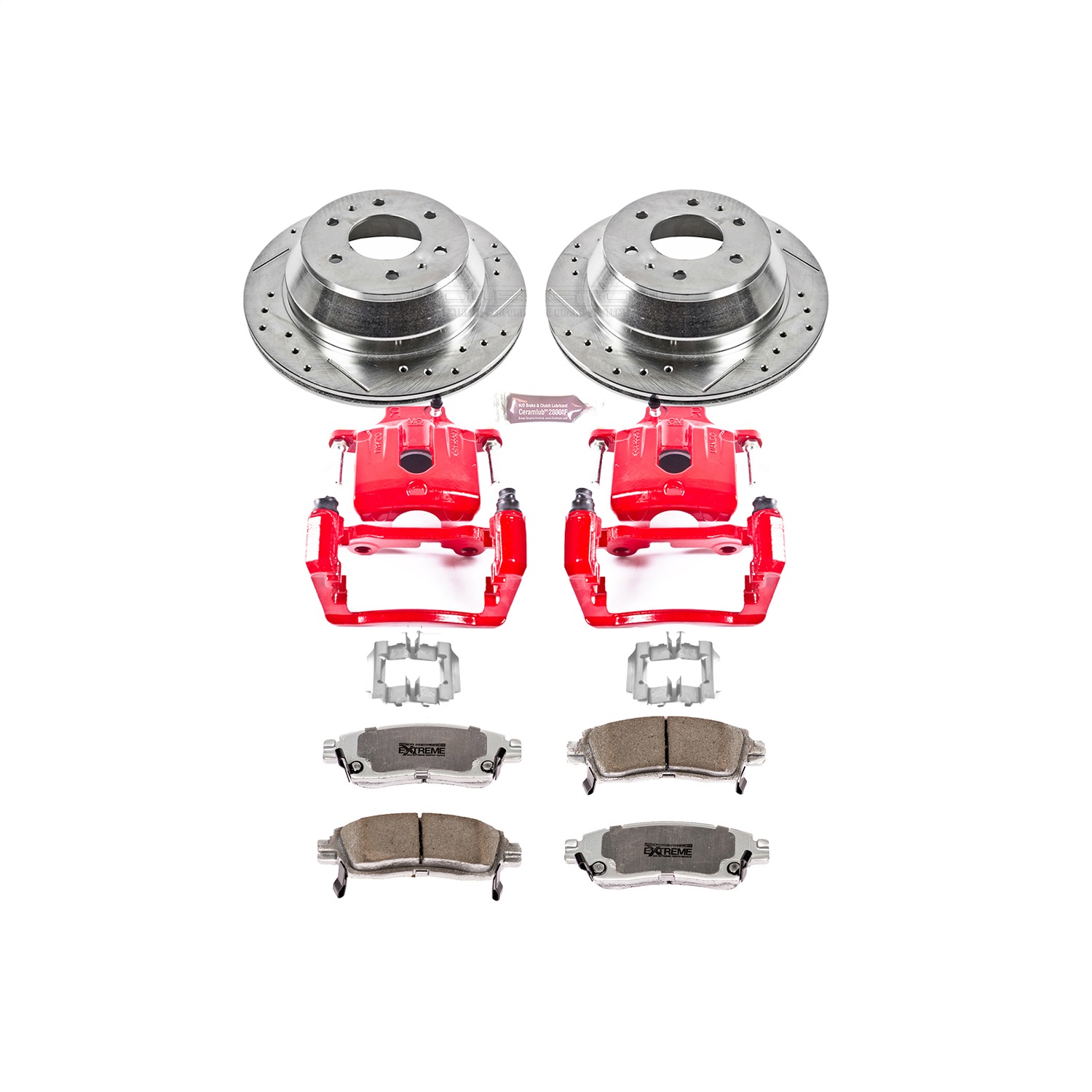 Power Stop - KC2050-26 - Rear - Disc Brake Pad/Caliper and Rotor Kit