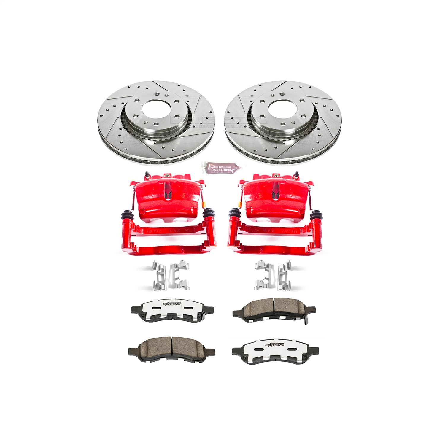 Power Stop - KC2059-26 - Front - Disc Brake Pad/Caliper and Rotor Kit