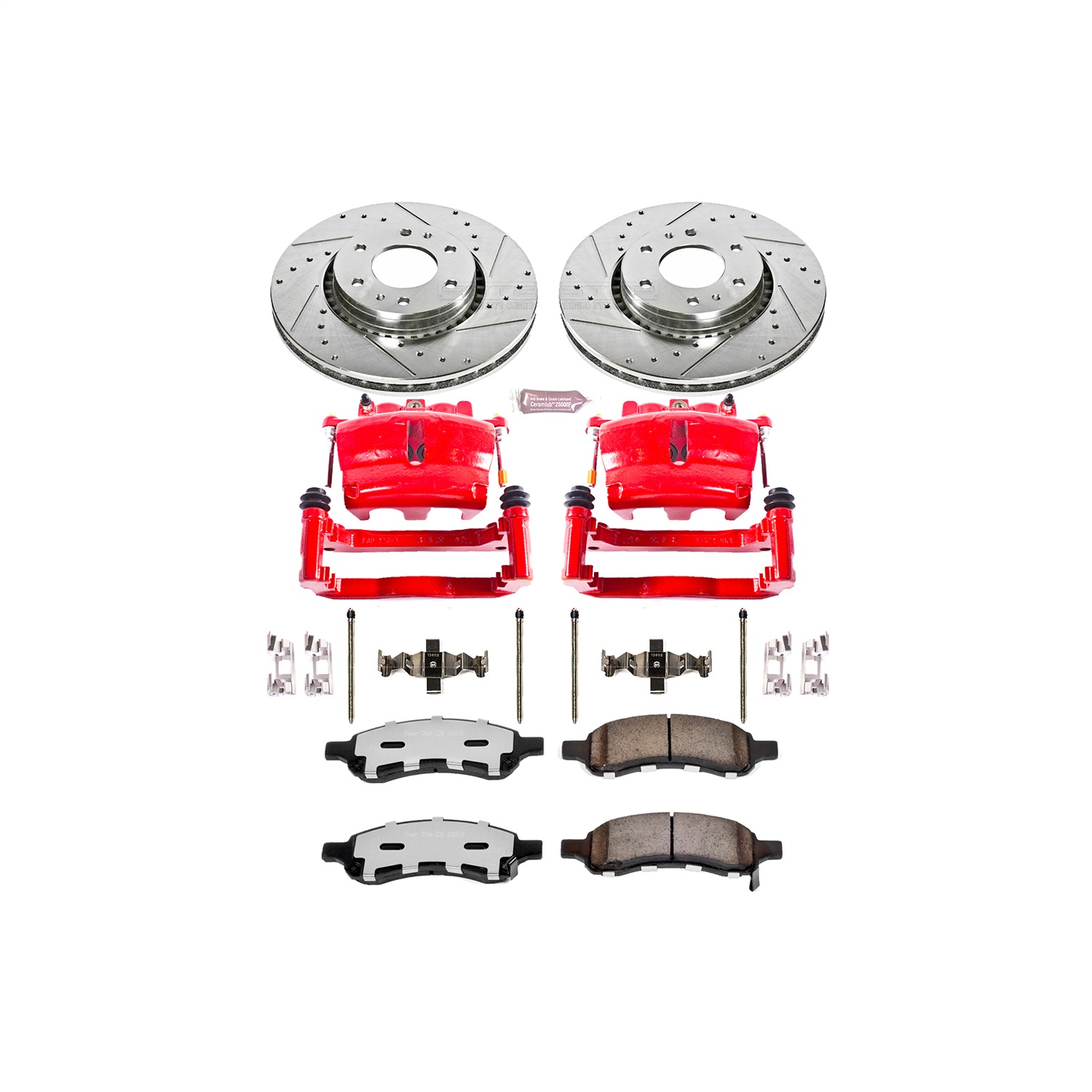 Power Stop - KC2059-36 - Front - Disc Brake Pad/Caliper and Rotor Kit