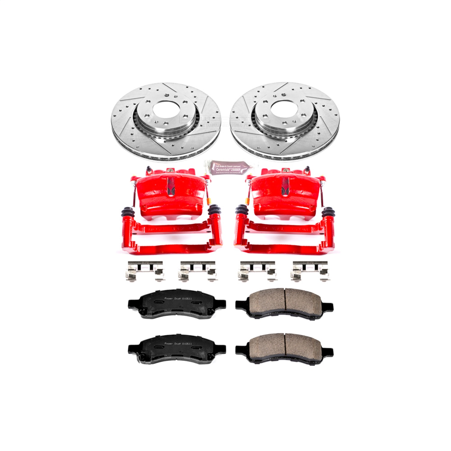 Power Stop - KC2059 - Front - Disc Brake Pad/Caliper and Rotor Kit
