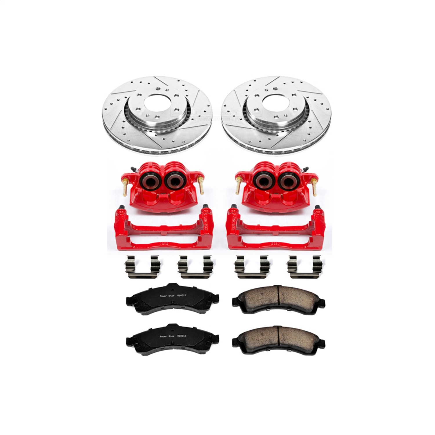 Power Stop - KC2061 - Front - Disc Brake Pad/Caliper and Rotor Kit