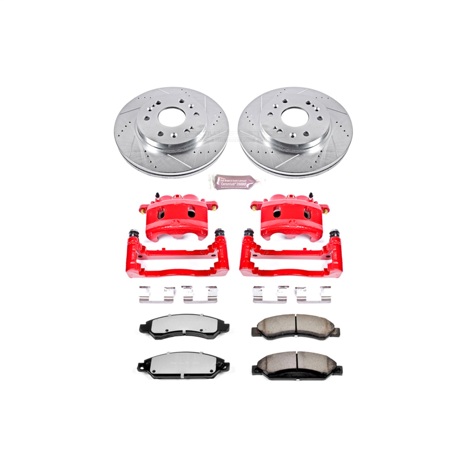 Power Stop - KC2067-36 - Front - Disc Brake Pad/Caliper and Rotor Kit