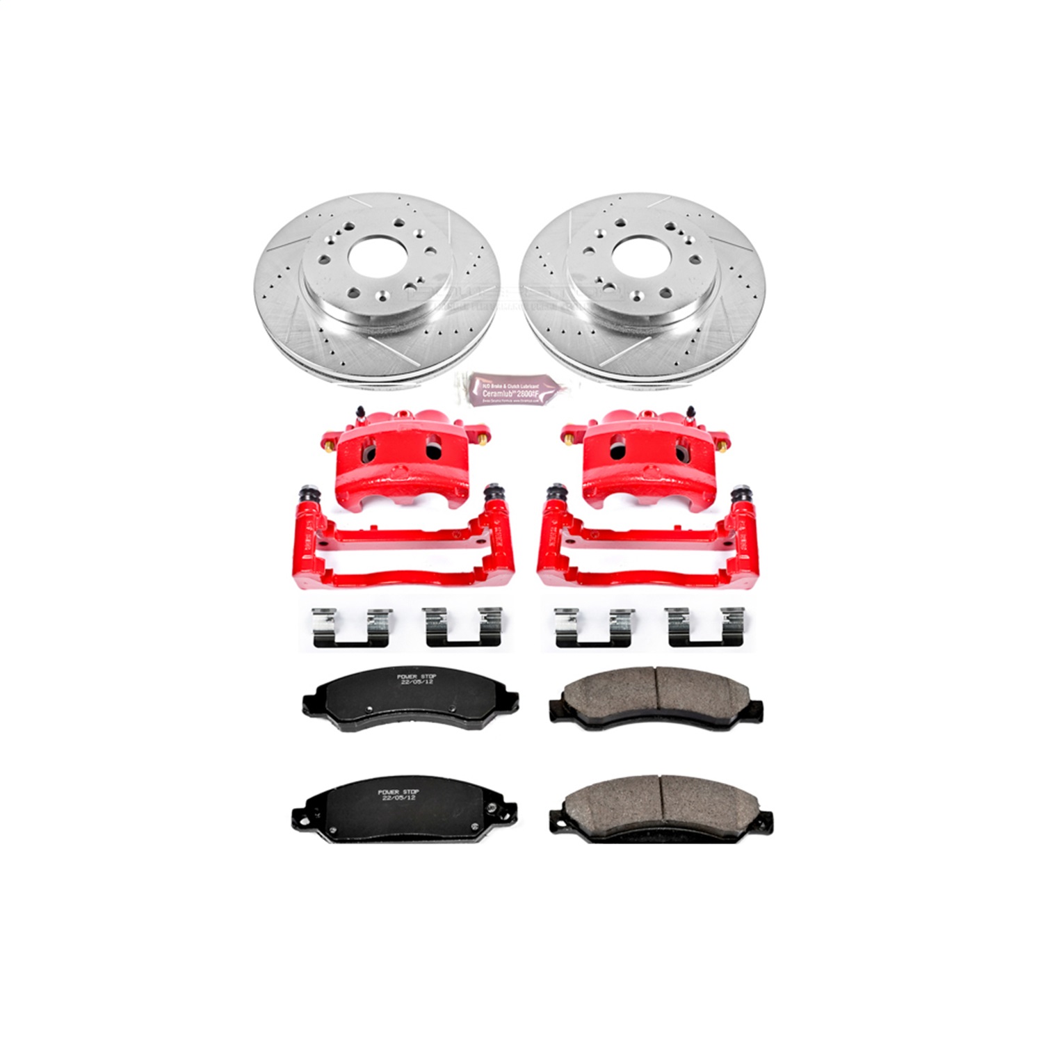 Power Stop - KC2067 - Front - Disc Brake Pad/Caliper and Rotor Kit
