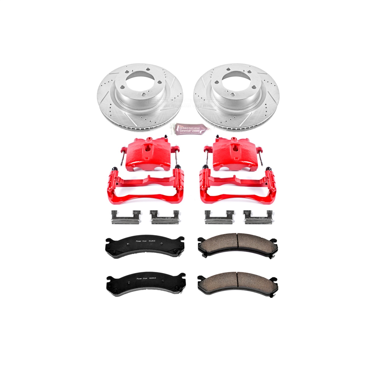 Power Stop - KC2071 - Front - Disc Brake Pad/Caliper and Rotor Kit