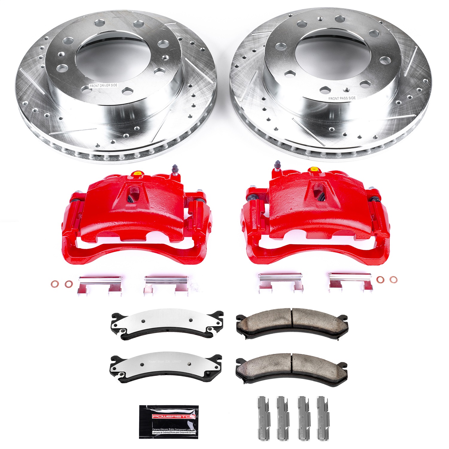 Power Stop - KC2071A-36 - Front - Disc Brake Pad/Caliper and Rotor Kit