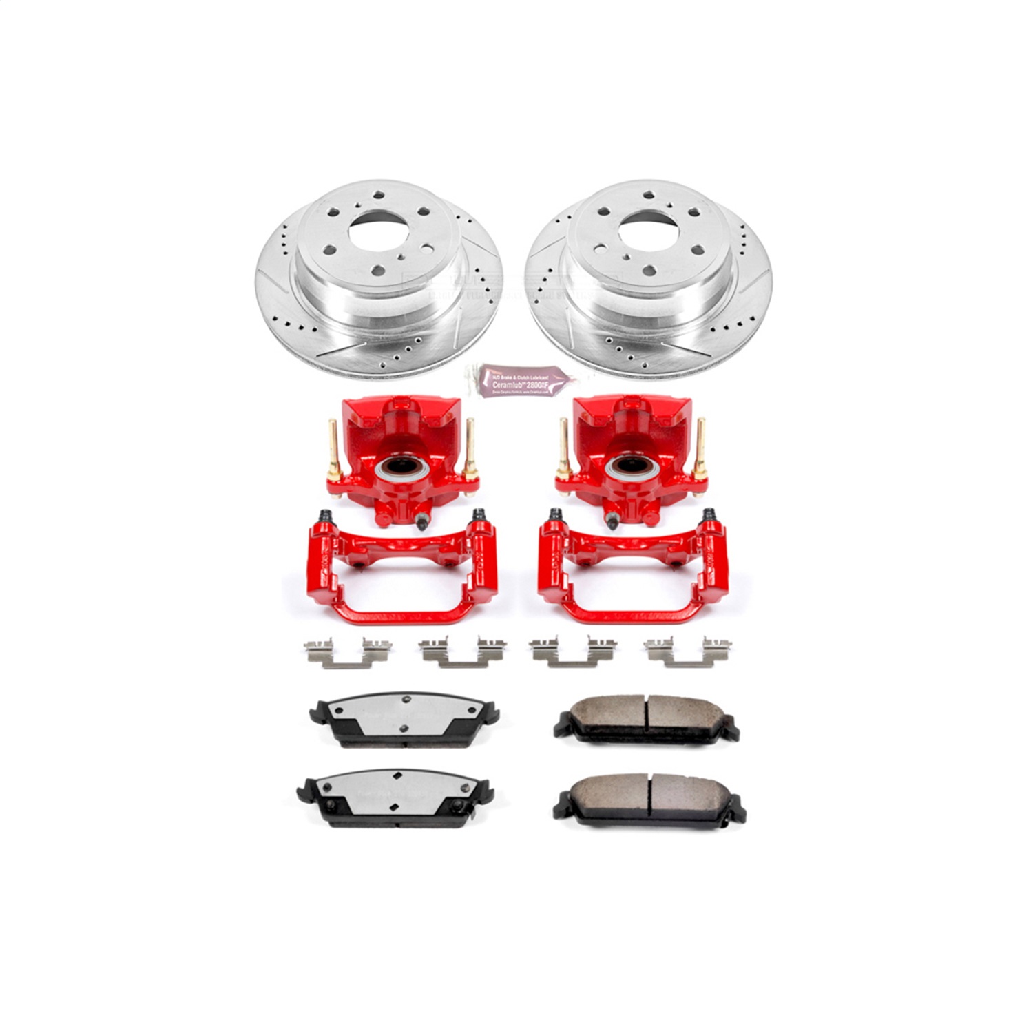 Power Stop - KC2083-36 - Rear - Disc Brake Pad/Caliper and Rotor Kit