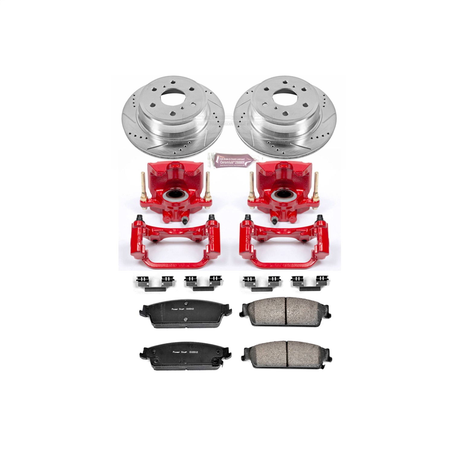 Power Stop - KC2083 - Rear - Disc Brake Pad/Caliper and Rotor Kit