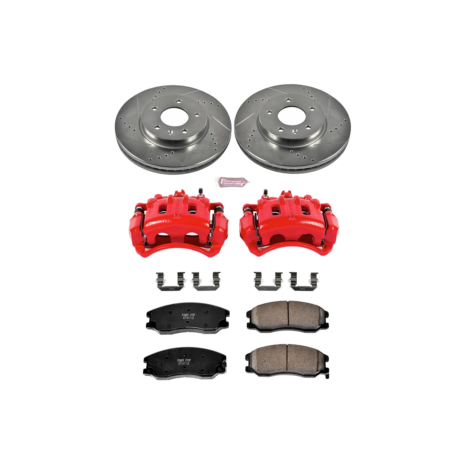 Power Stop - KC2090 - Front - Disc Brake Pad/Caliper and Rotor Kit