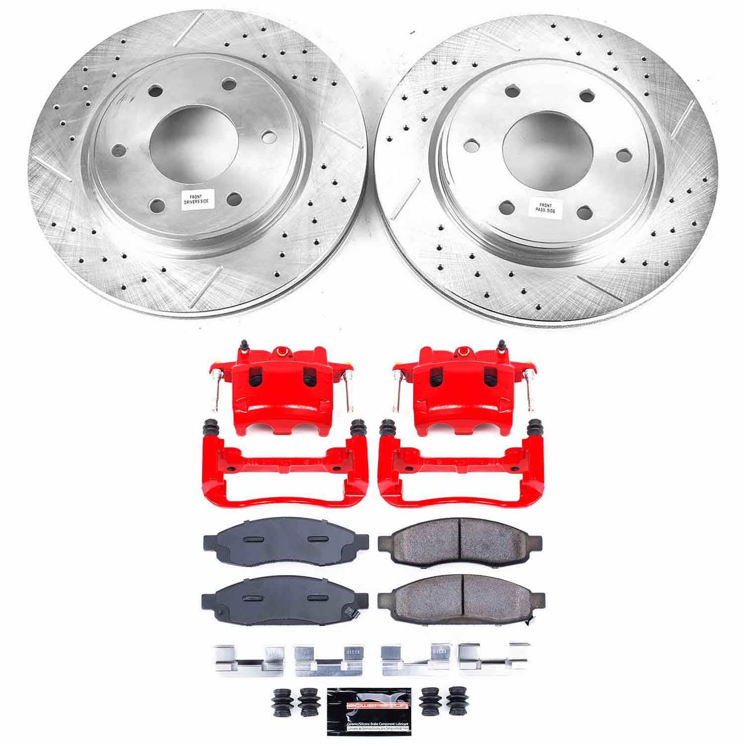 Power Stop - KC211 - Front - Disc Brake Pad/Caliper and Rotor Kit