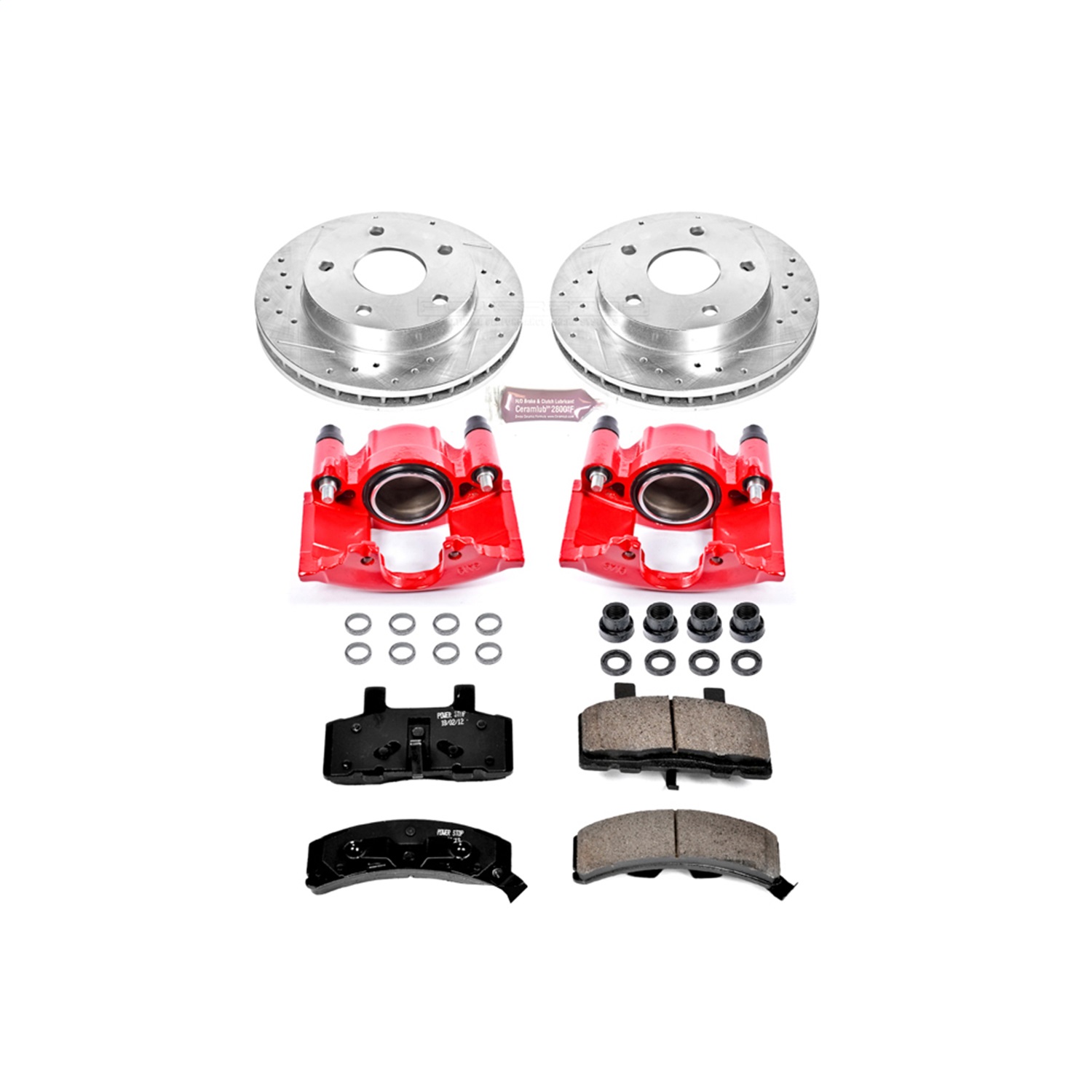 Power Stop - KC2126 - Front - Disc Brake Pad/Caliper and Rotor Kit