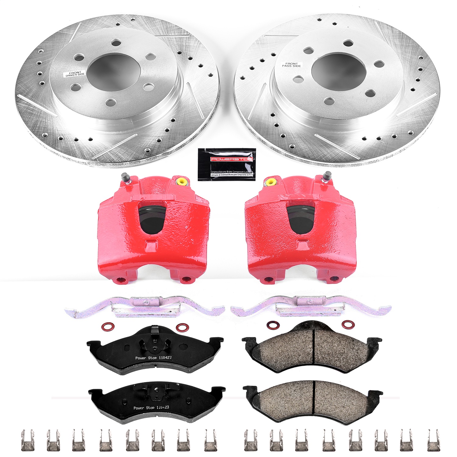 Power Stop - KC2139 - Front - Disc Brake Pad/Caliper and Rotor Kit