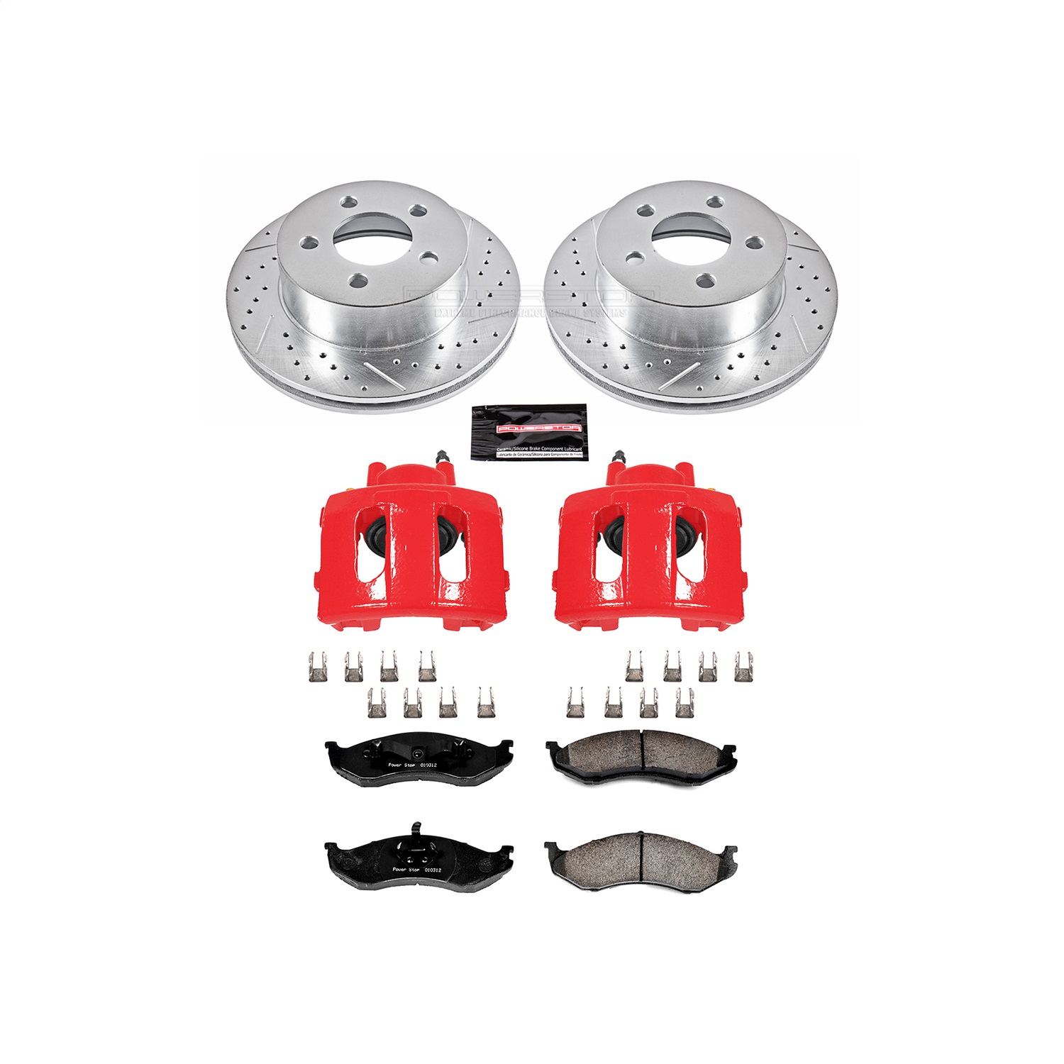 Power Stop - KC2152 - Front - Disc Brake Pad/Caliper and Rotor Kit