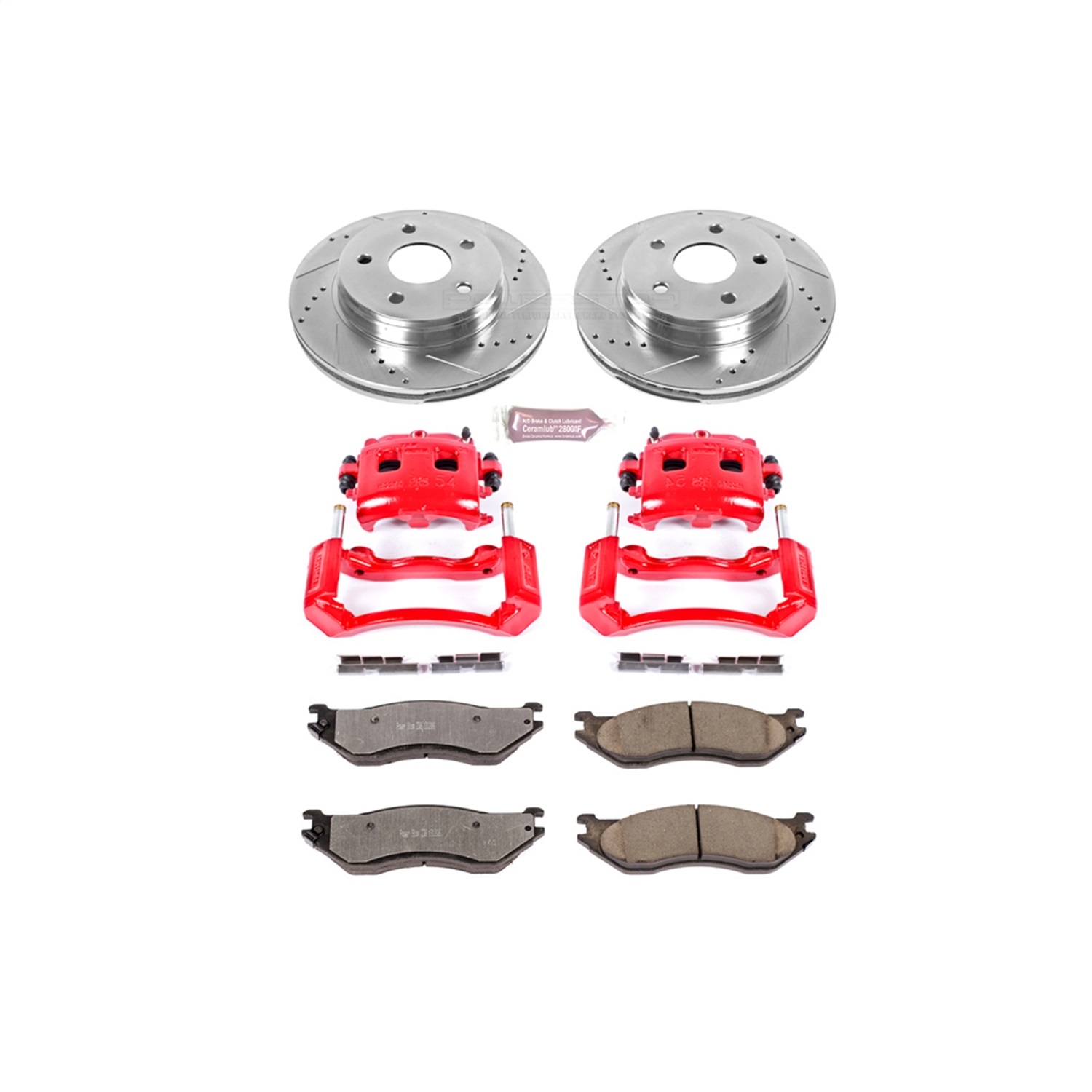 Power Stop - KC2165-36 - Front - Disc Brake Pad/Caliper and Rotor Kit