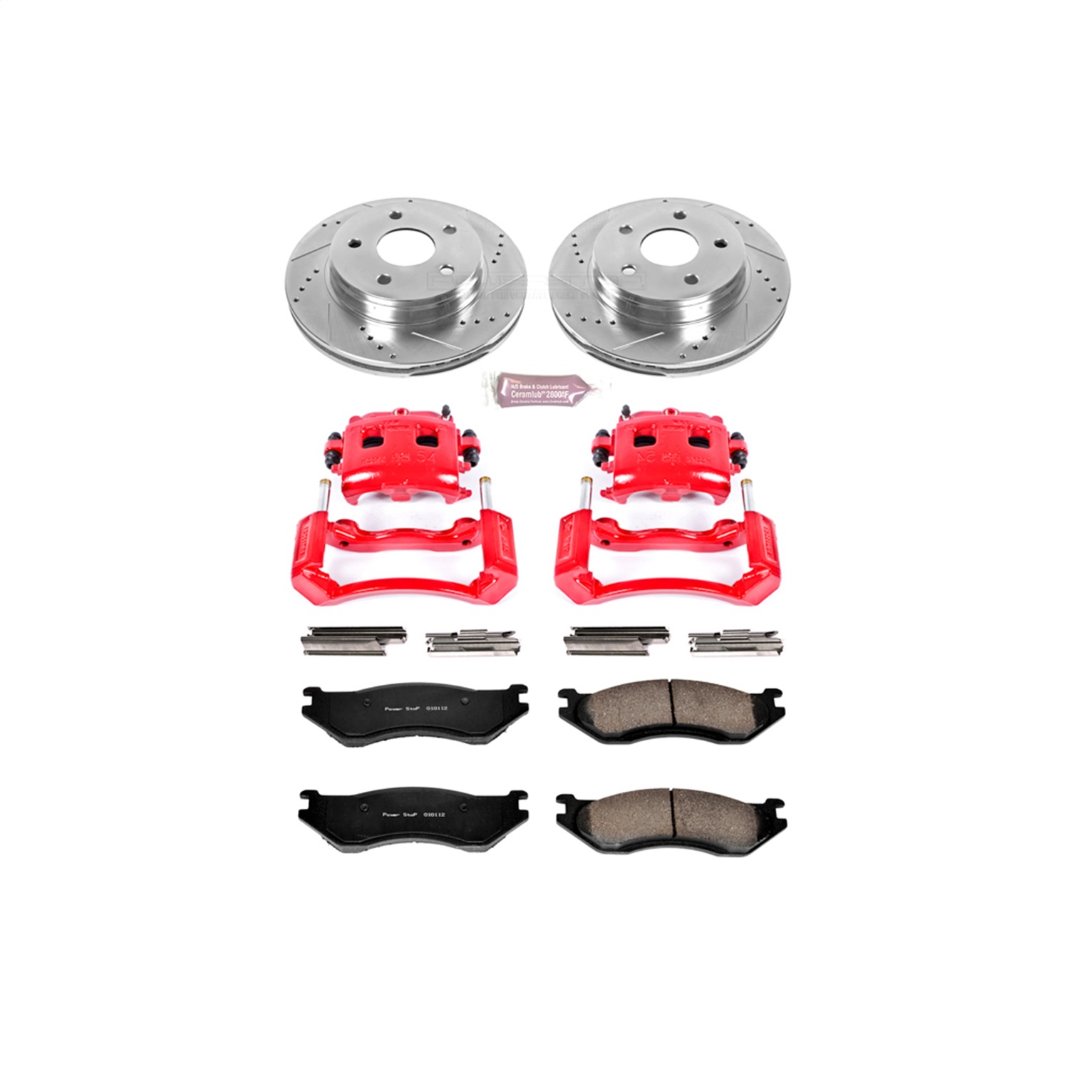 Power Stop - KC2167 - Front - Disc Brake Pad/Caliper and Rotor Kit