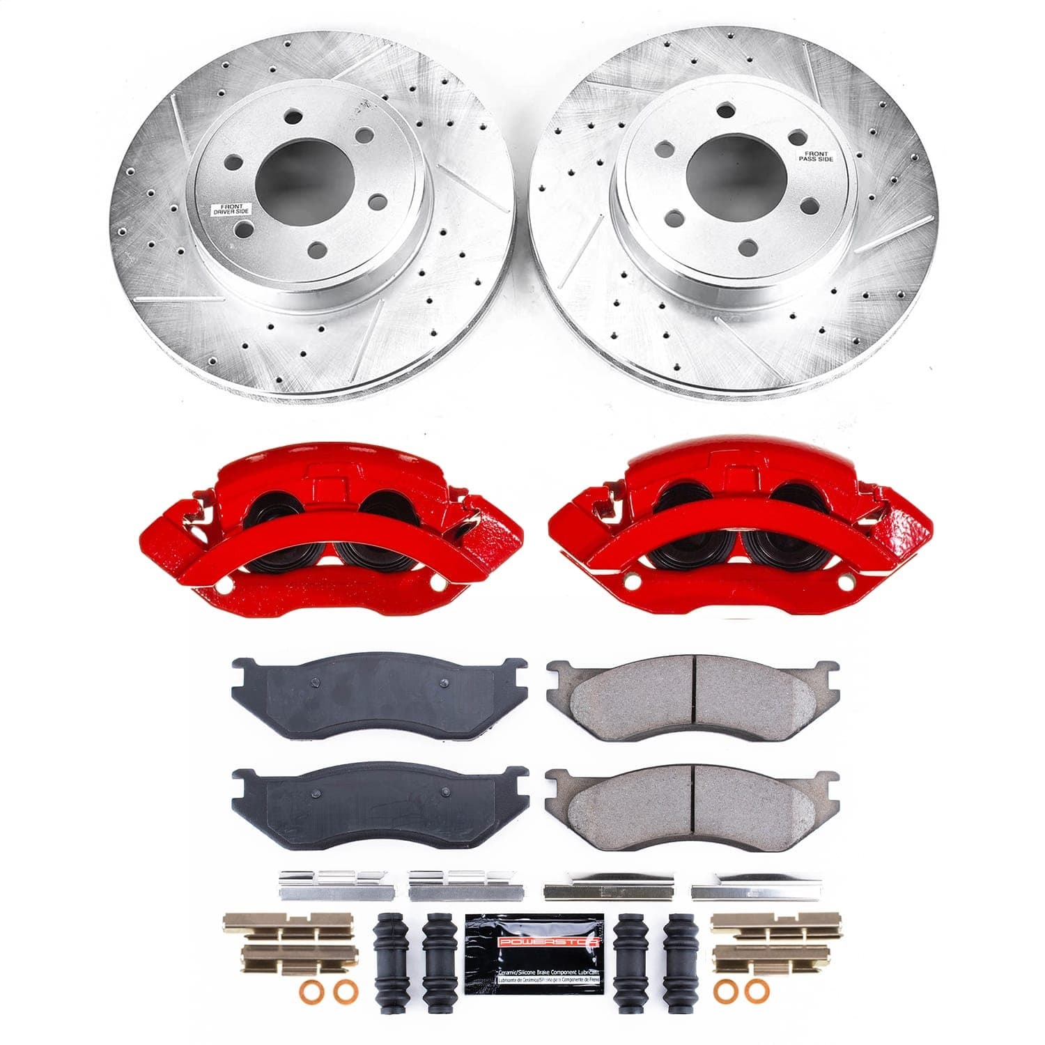 Power Stop - KC2178 - Front - Disc Brake Pad/Caliper and Rotor Kit