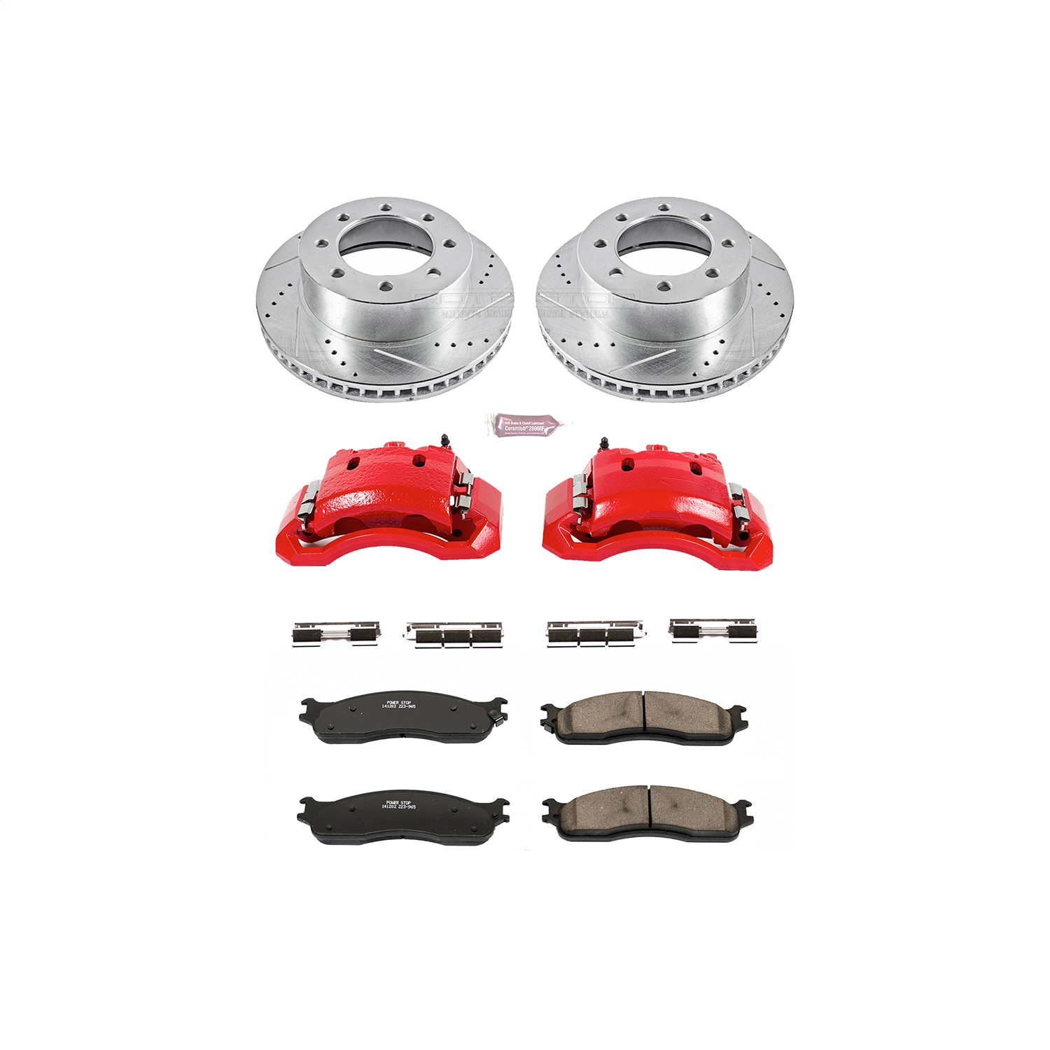 Power Stop - KC2203 - Front - Disc Brake Pad/Caliper and Rotor Kit