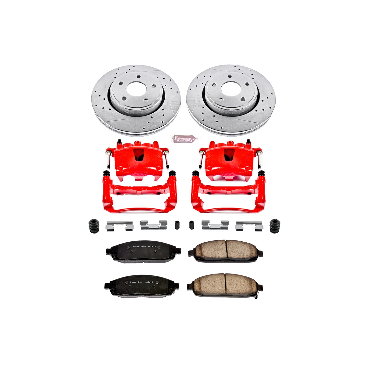 Power Stop - KC2219 - Front - Disc Brake Pad/Caliper and Rotor Kit