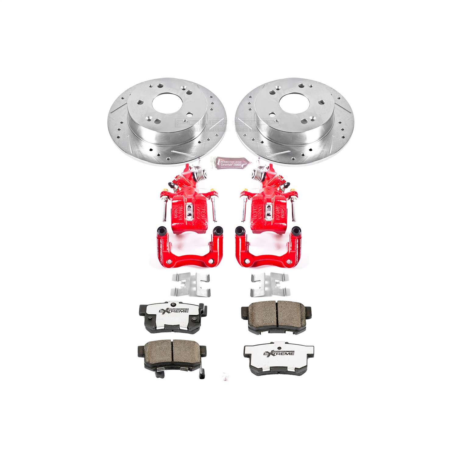 Power Stop - KC2270-26 - Rear - Disc Brake Pad/Caliper and Rotor Kit