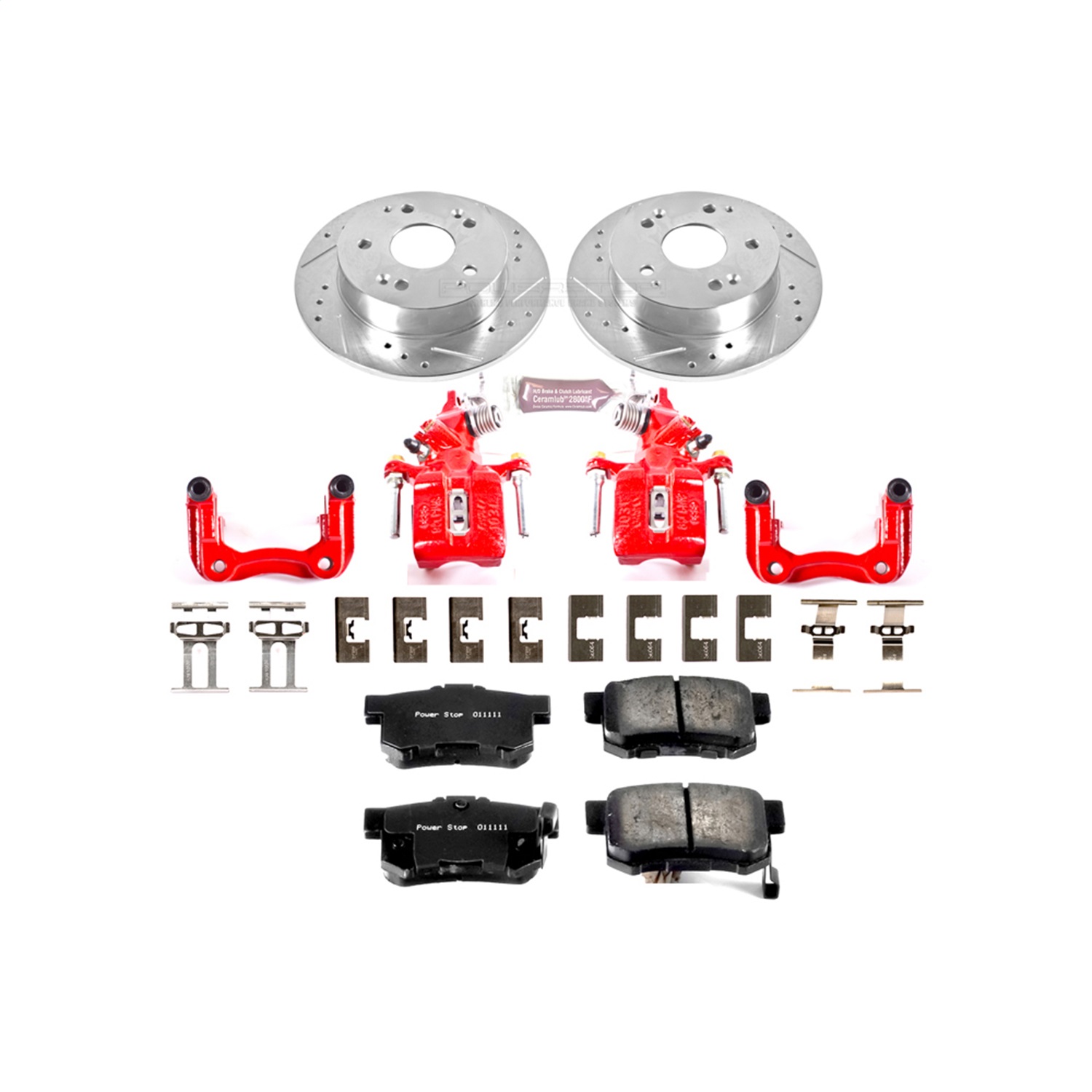 Power Stop - KC2270 - Rear - Disc Brake Pad/Caliper and Rotor Kit