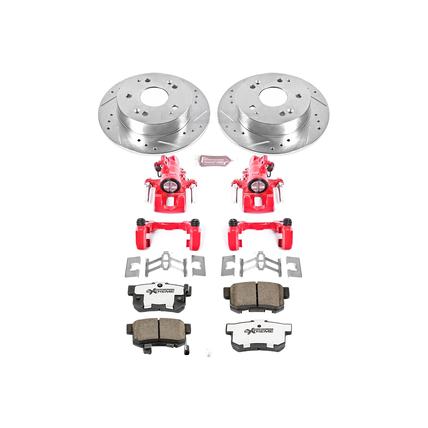Power Stop - KC2270A-26 - Rear - Disc Brake Pad/Caliper and Rotor Kit