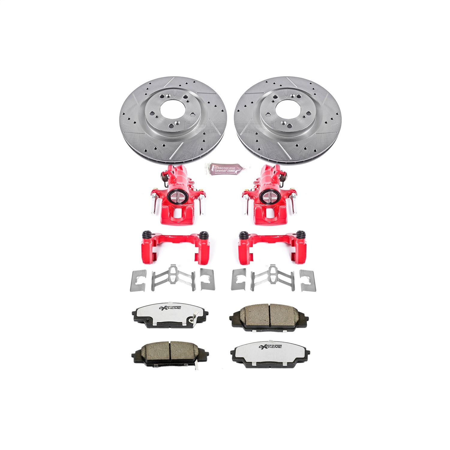 Power Stop - KC2276-26 - Front - Disc Brake Pad/Caliper and Rotor Kit