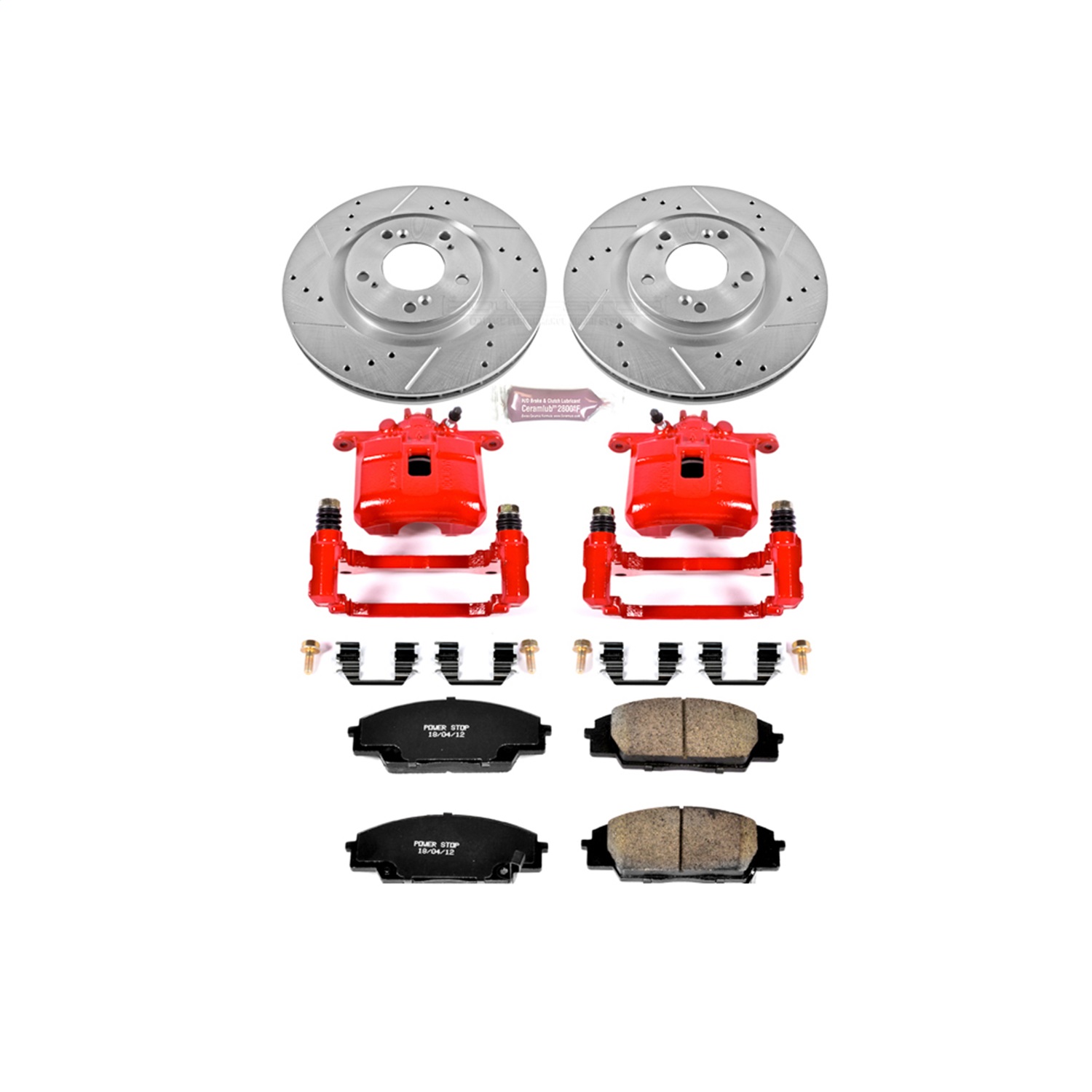 Power Stop - KC2276 - Front - Disc Brake Pad/Caliper and Rotor Kit