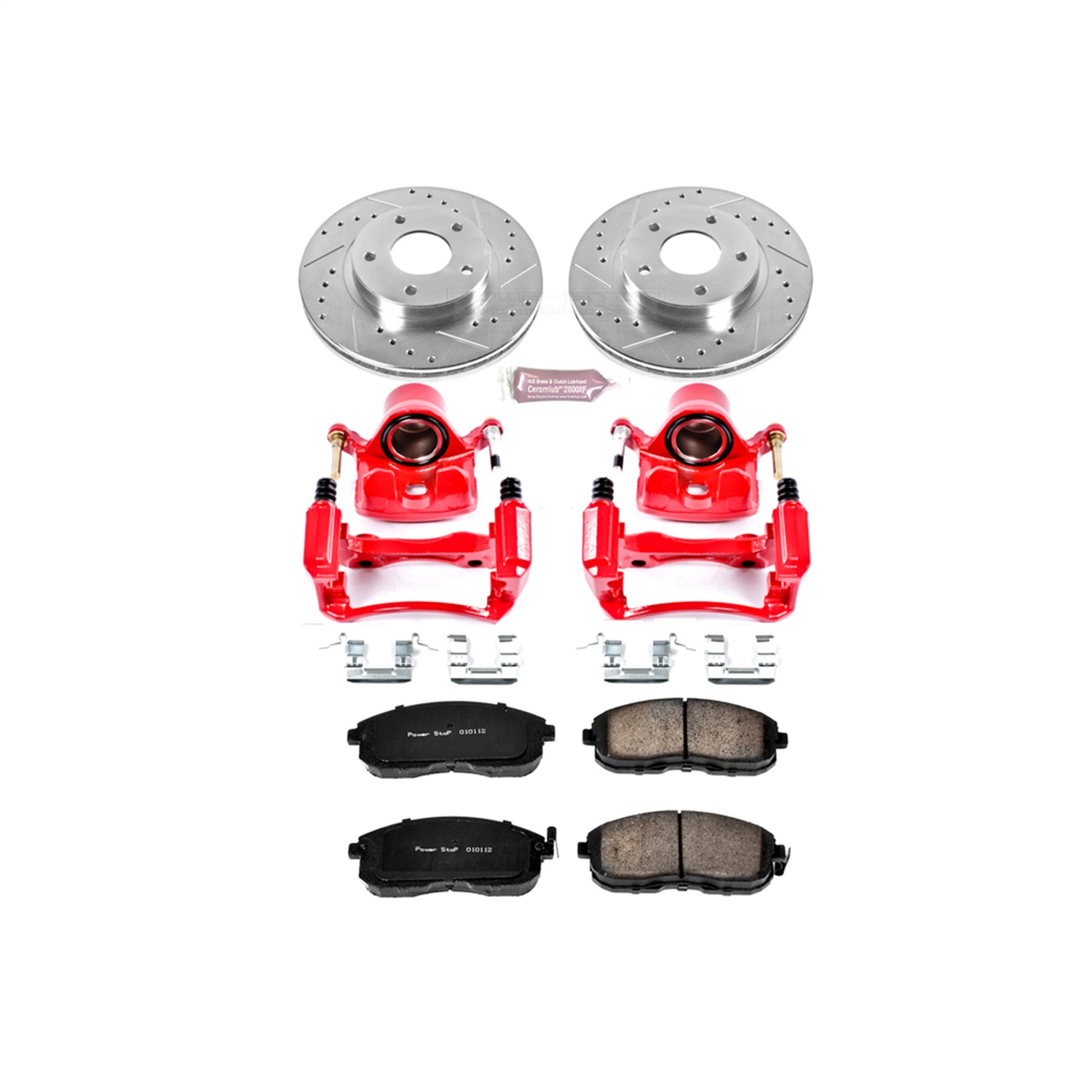 Power Stop - KC2280 - Front - Disc Brake Pad/Caliper and Rotor Kit