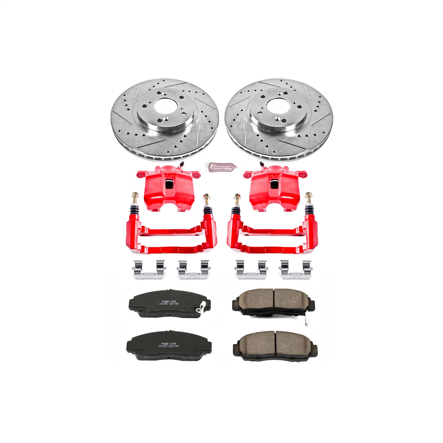 Power Stop - KC2292 - Front - Disc Brake Pad/Caliper and Rotor Kit