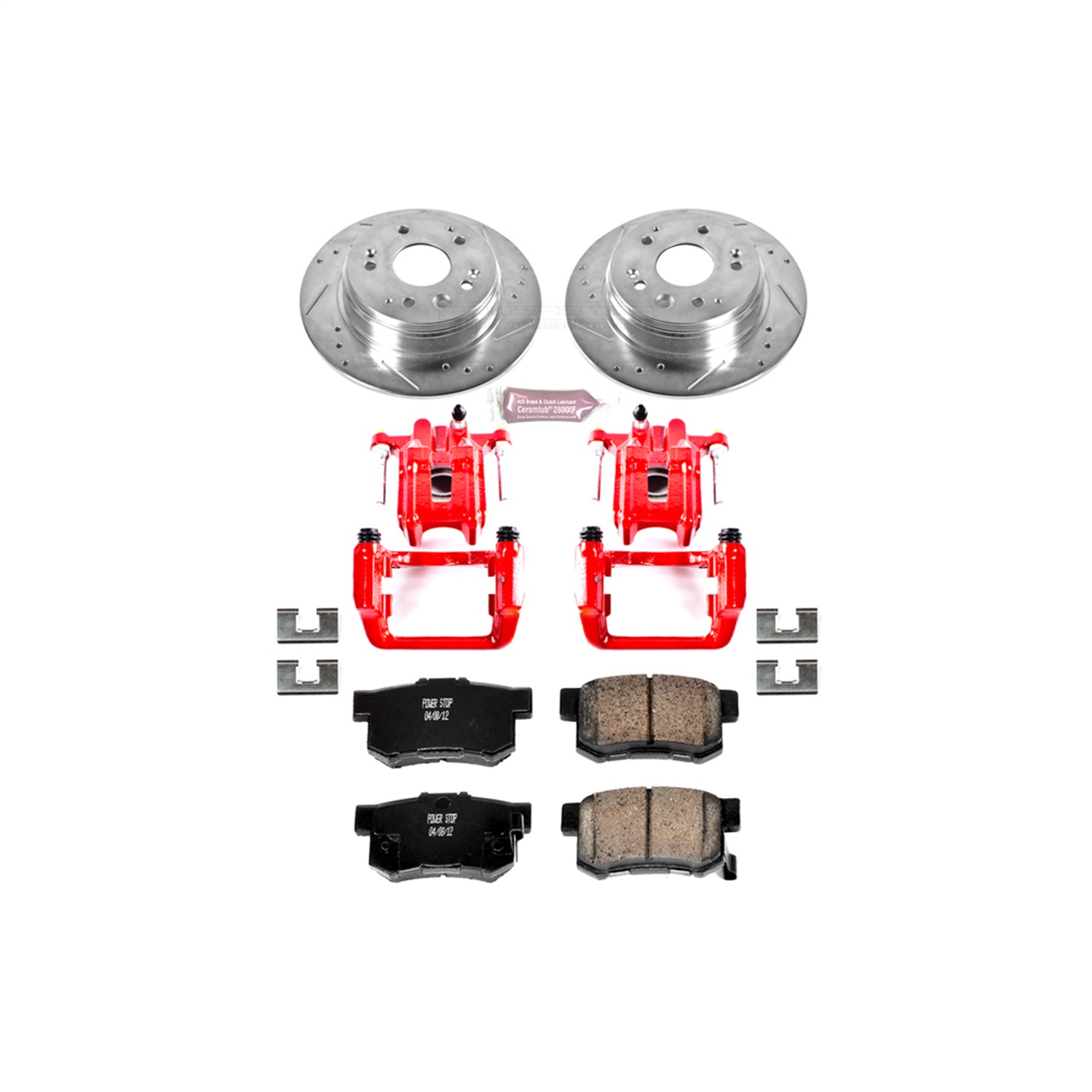 Power Stop - KC2308 - Rear - Disc Brake Pad/Caliper and Rotor Kit