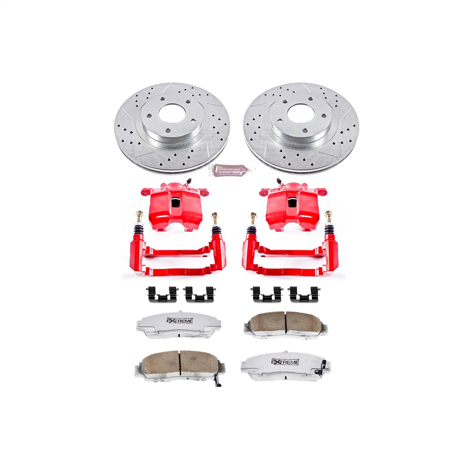 Power Stop - KC2309-26 - Front - Disc Brake Pad/Caliper and Rotor Kit