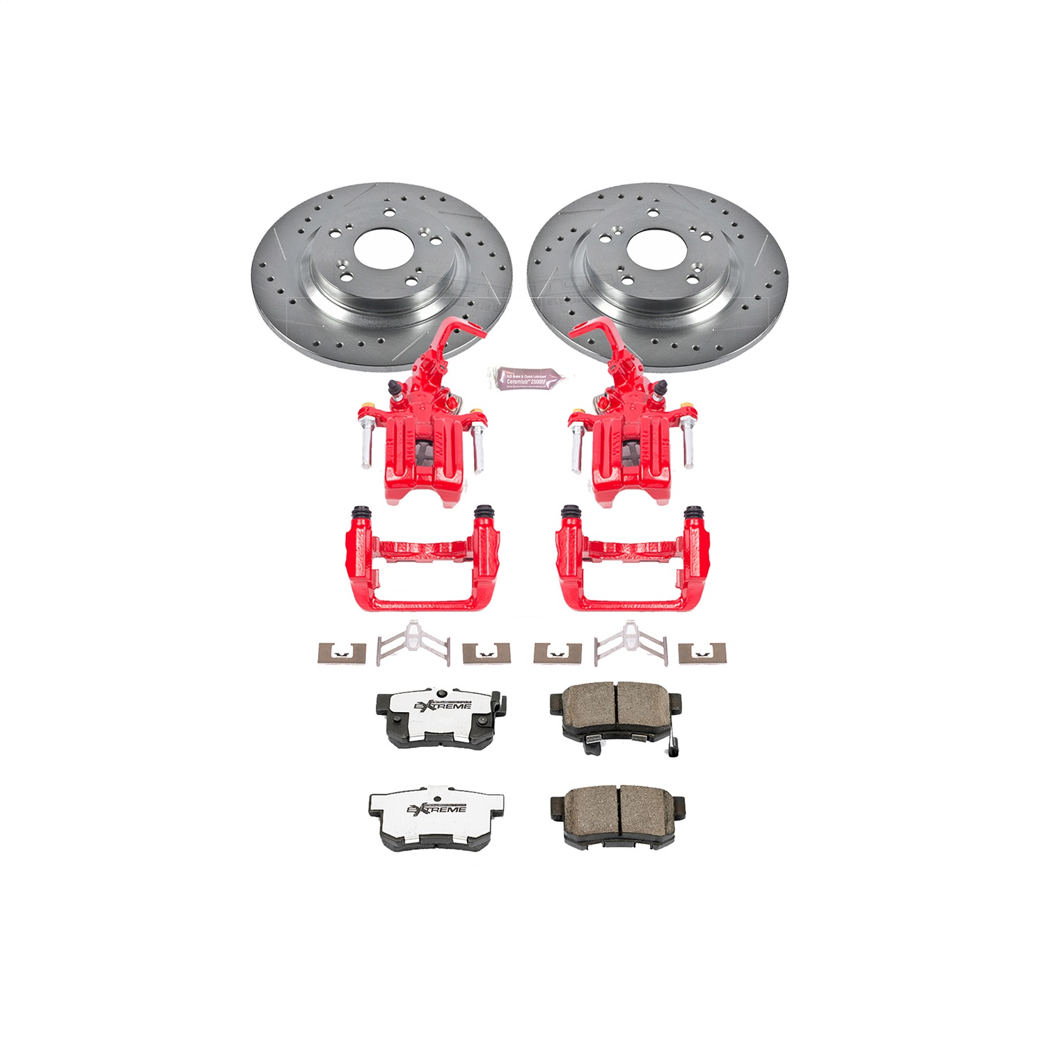 Power Stop - KC2310-26 - Rear - Disc Brake Pad/Caliper and Rotor Kit