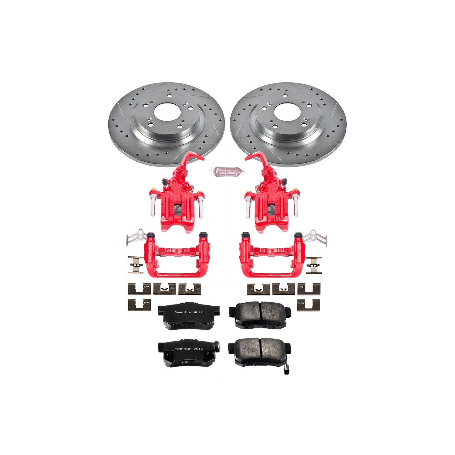 Power Stop - KC2310 - Rear - Disc Brake Pad/Caliper and Rotor Kit