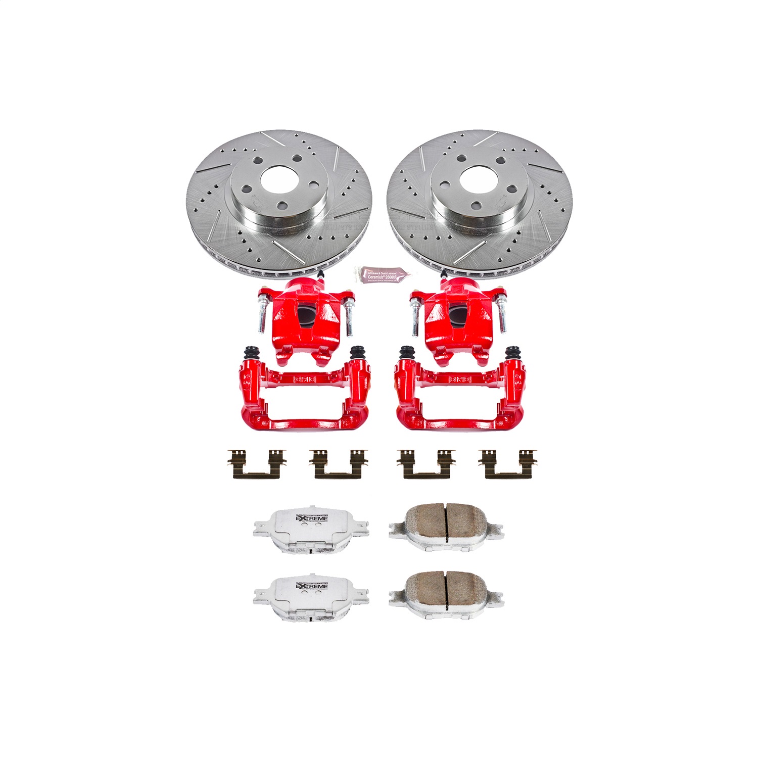 Power Stop - KC2313-26 - Front - Disc Brake Pad/Caliper and Rotor Kit