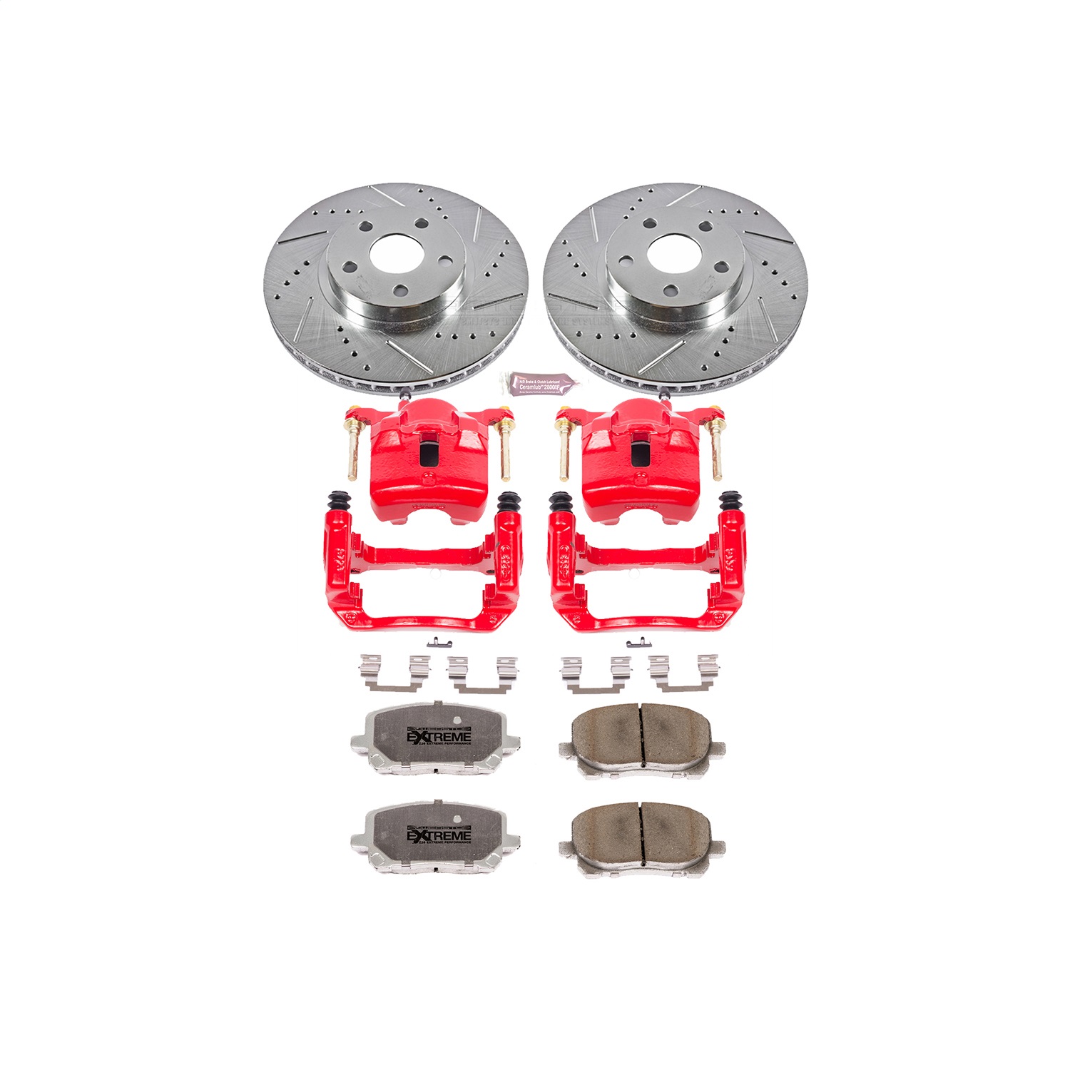 Power Stop - KC2316-26 - Front - Disc Brake Pad/Caliper and Rotor Kit