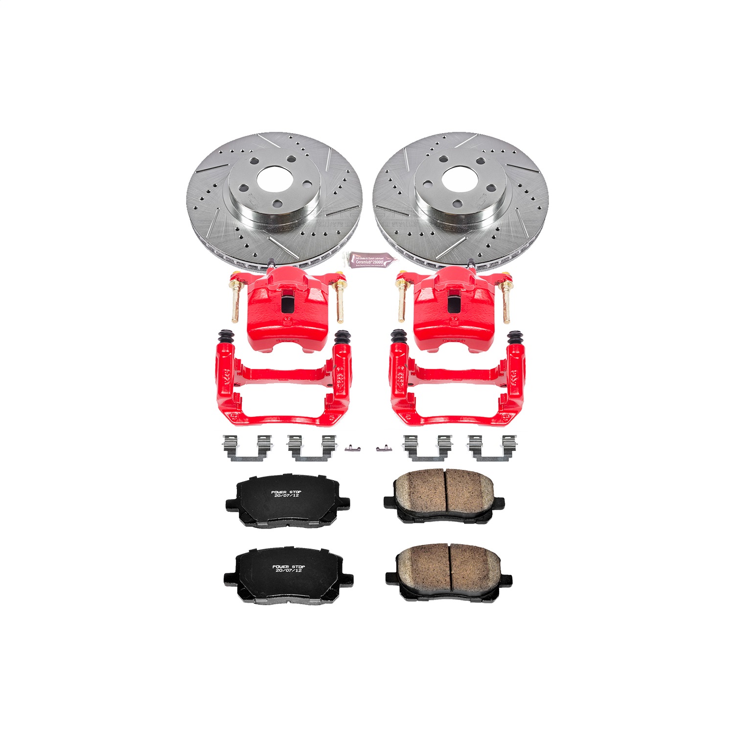 Power Stop - KC2316 - Front - Disc Brake Pad/Caliper and Rotor Kit