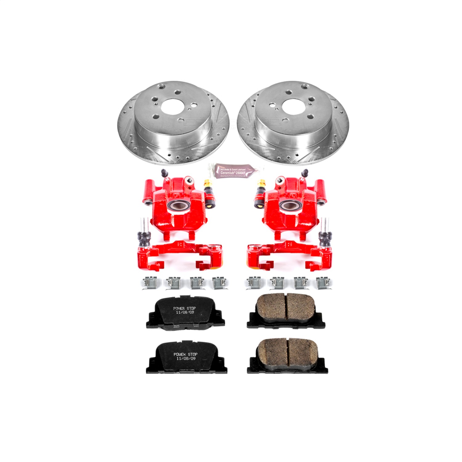 Power Stop - KC2319 - Rear - Disc Brake Pad/Caliper and Rotor Kit