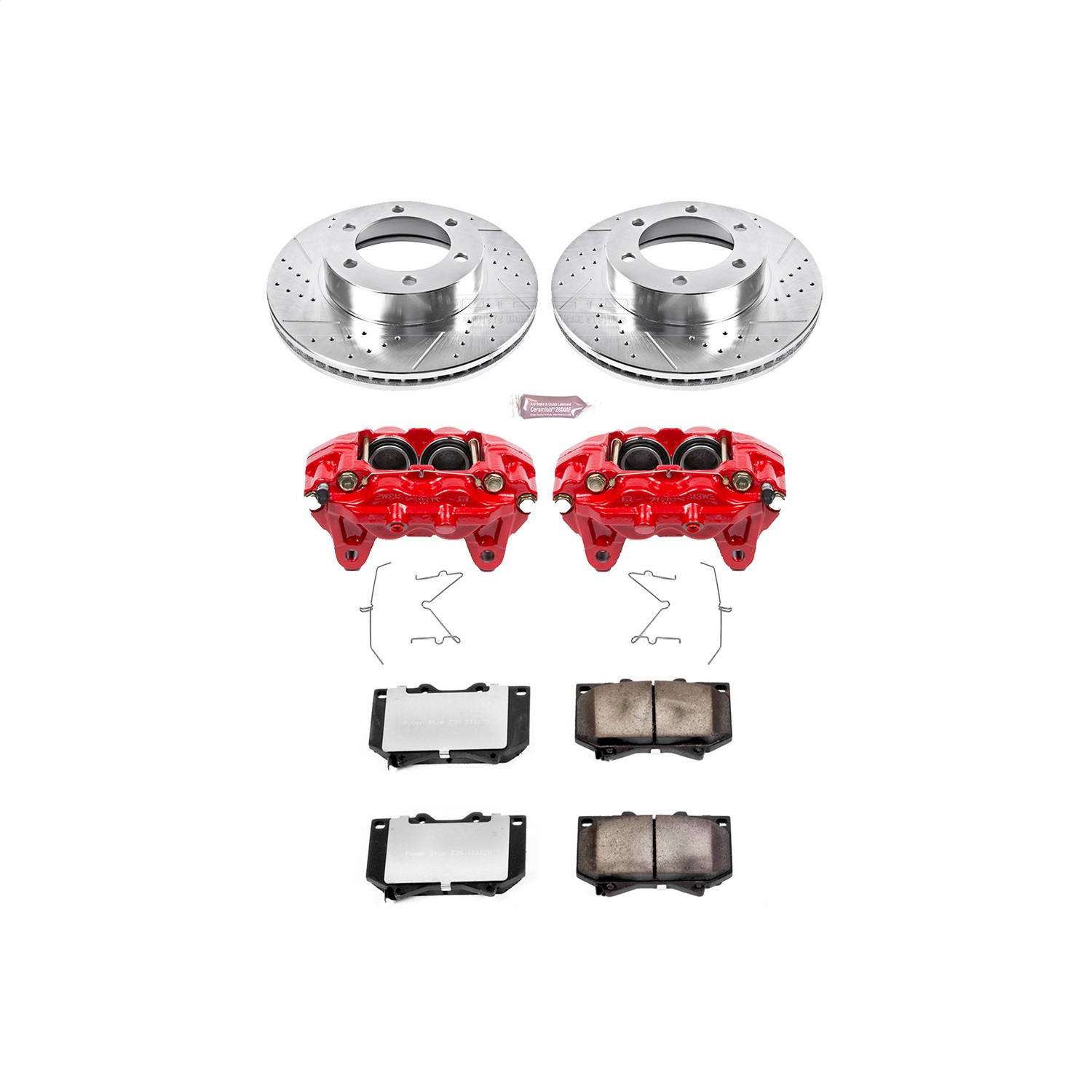 Power Stop - KC2323-36 - Front - Disc Brake Pad/Caliper and Rotor Kit