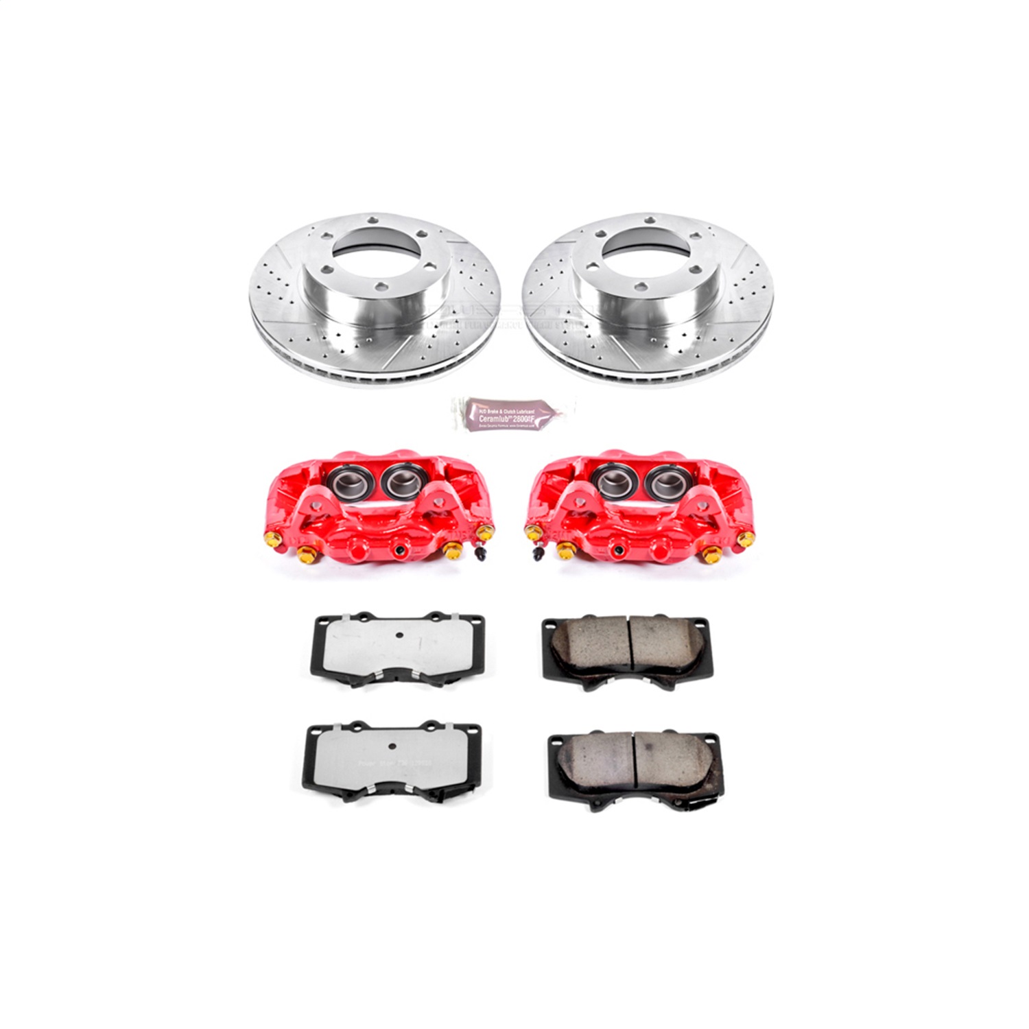 Power Stop - KC2324-36 - Front - Disc Brake Pad/Caliper and Rotor Kit