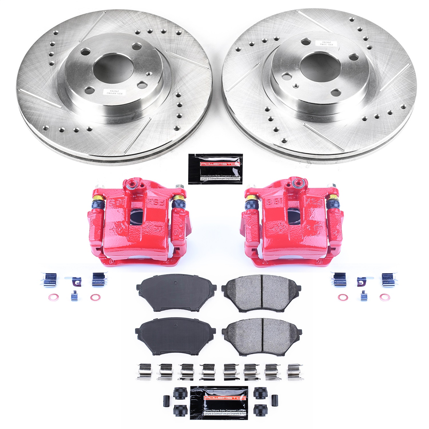 Power Stop - KC2353 - Front - Disc Brake Pad/Caliper and Rotor Kit