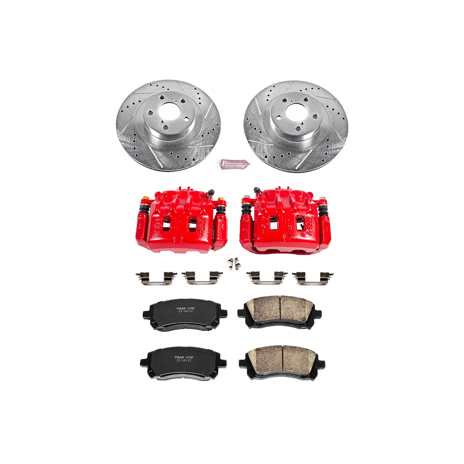 Power Stop - KC2369 - Front - Disc Brake Pad/Caliper and Rotor Kit