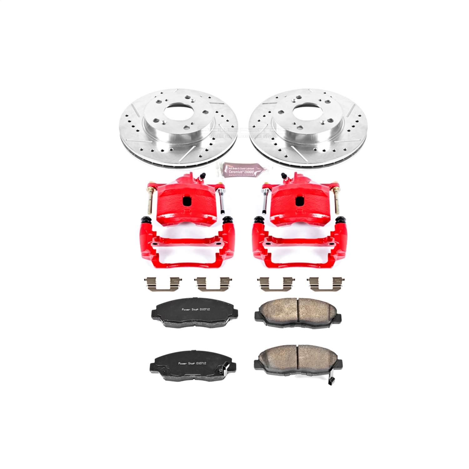 Power Stop - KC2384 - Front - Disc Brake Pad/Caliper and Rotor Kit