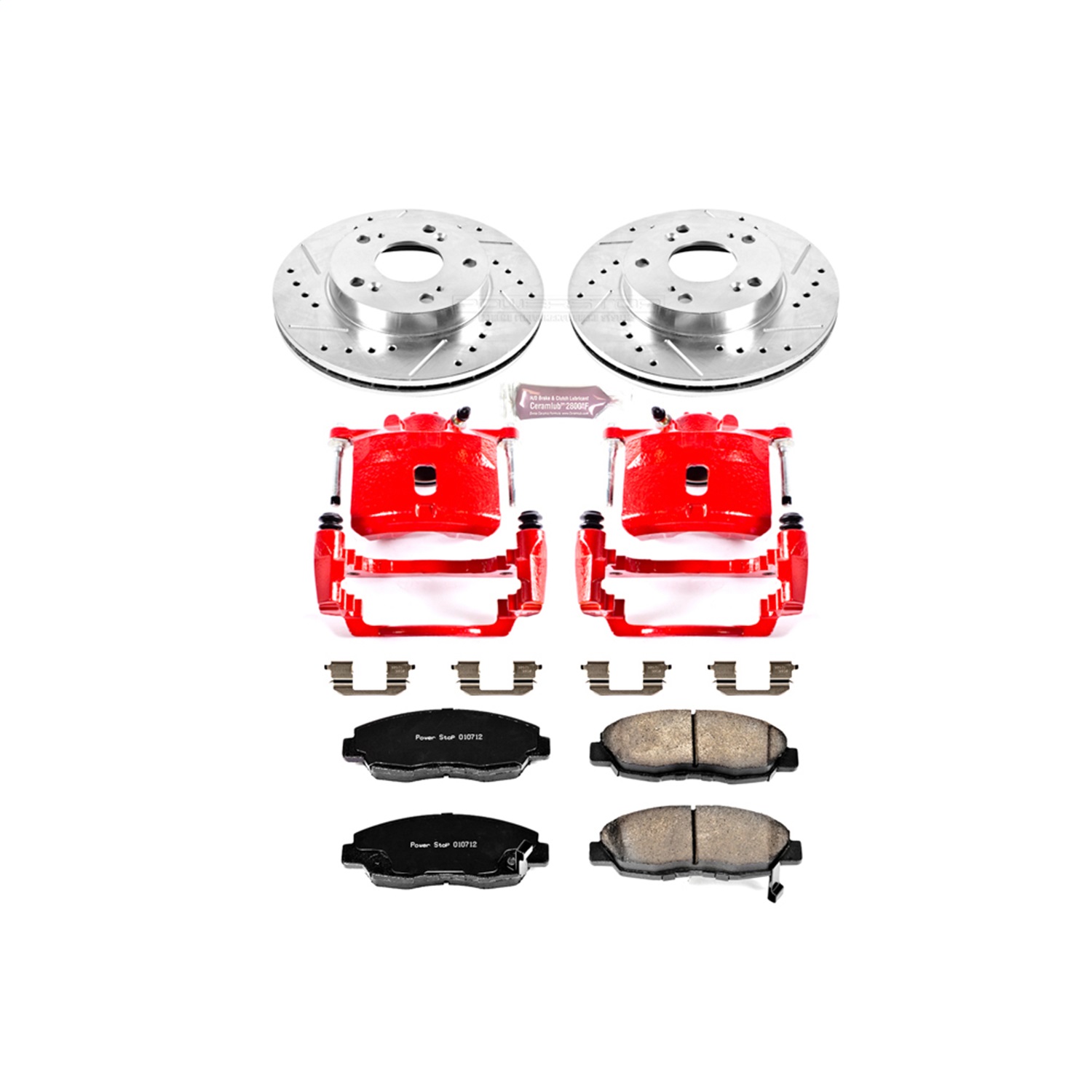 Power Stop - KC2384A - Front - Disc Brake Pad/Caliper and Rotor Kit