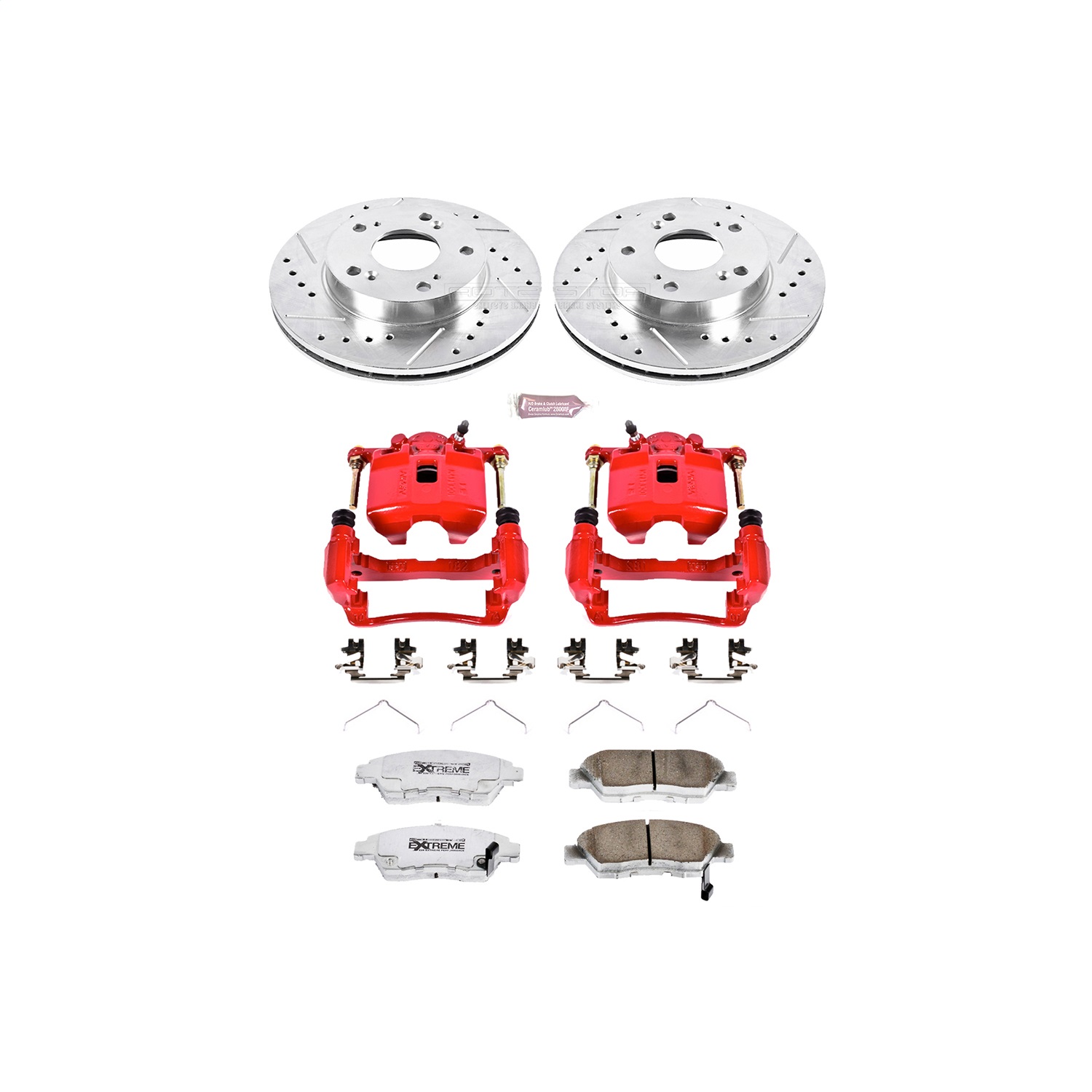 Power Stop - KC2386-26 - Front - Disc Brake Pad/Caliper and Rotor Kit