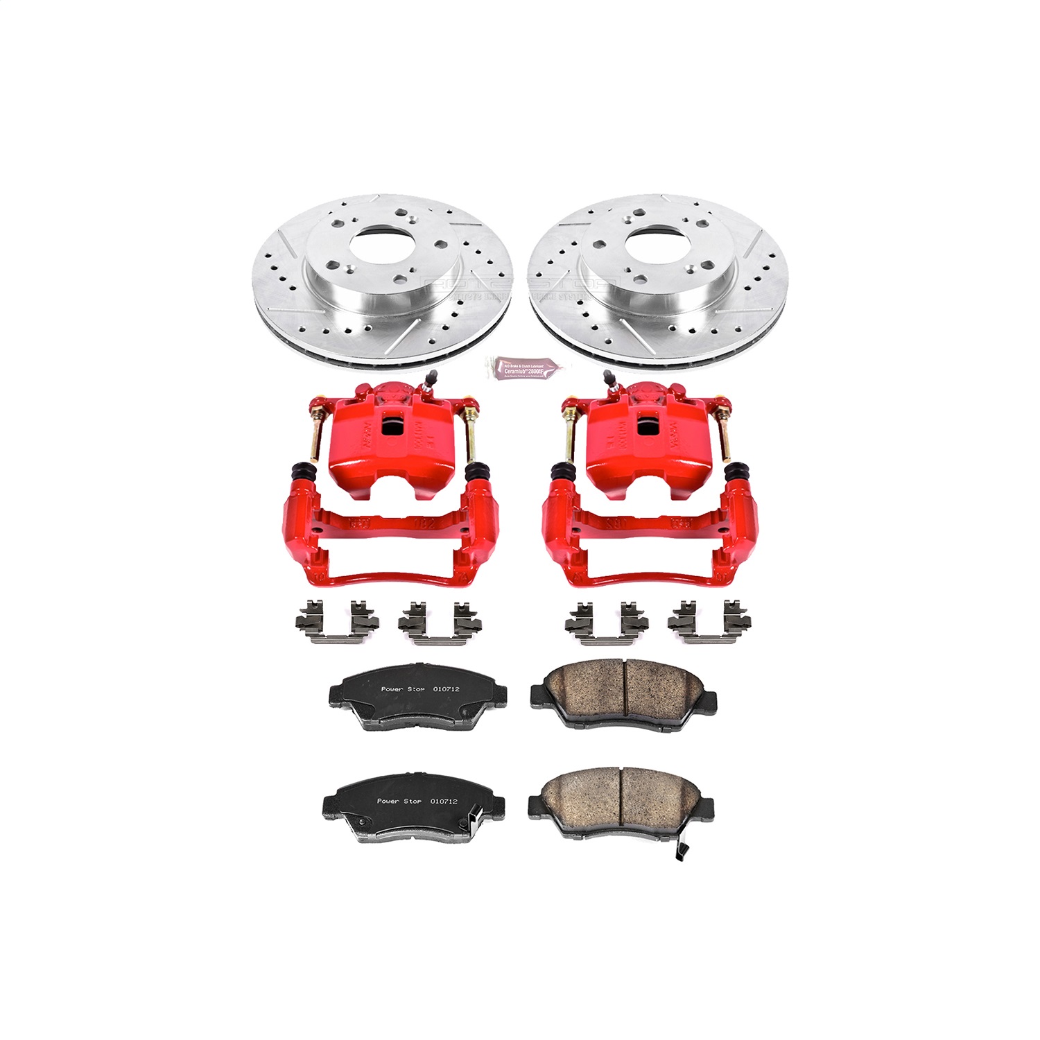 Power Stop - KC2386 - Front - Disc Brake Pad/Caliper and Rotor Kit