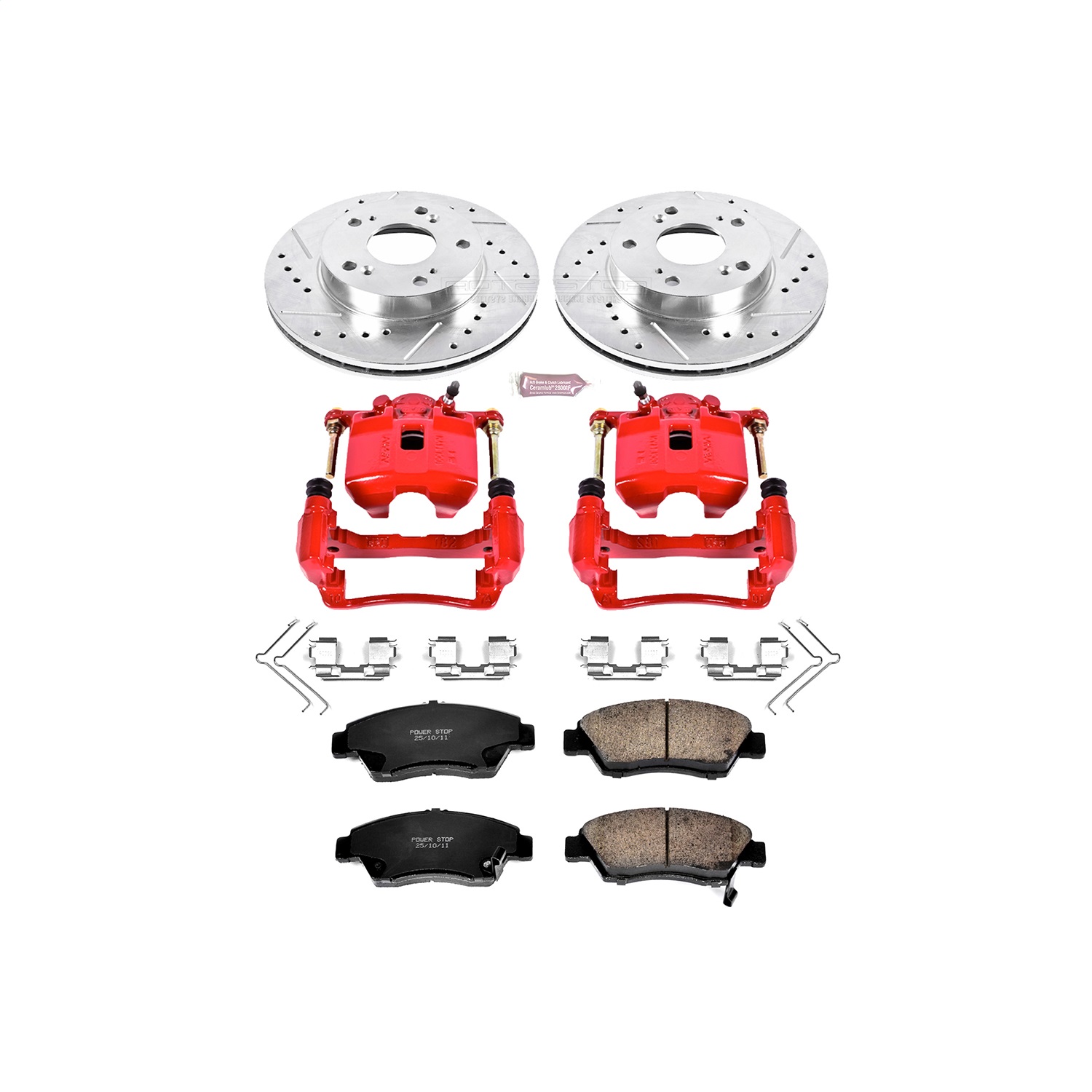 Power Stop - KC2389 - Front - Disc Brake Pad/Caliper and Rotor Kit
