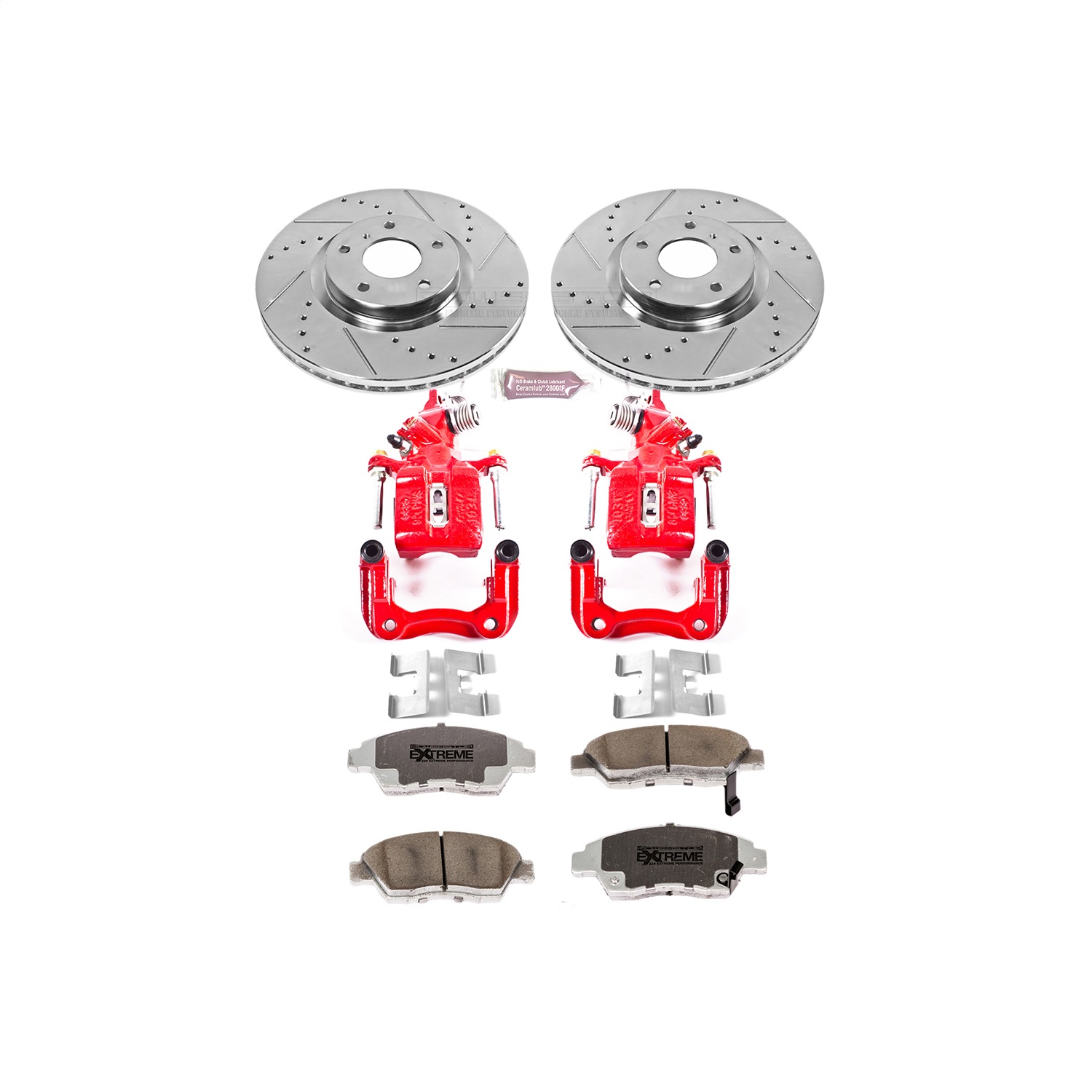 Power Stop - KC2391-26 - Rear - Disc Brake Pad/Caliper and Rotor Kit