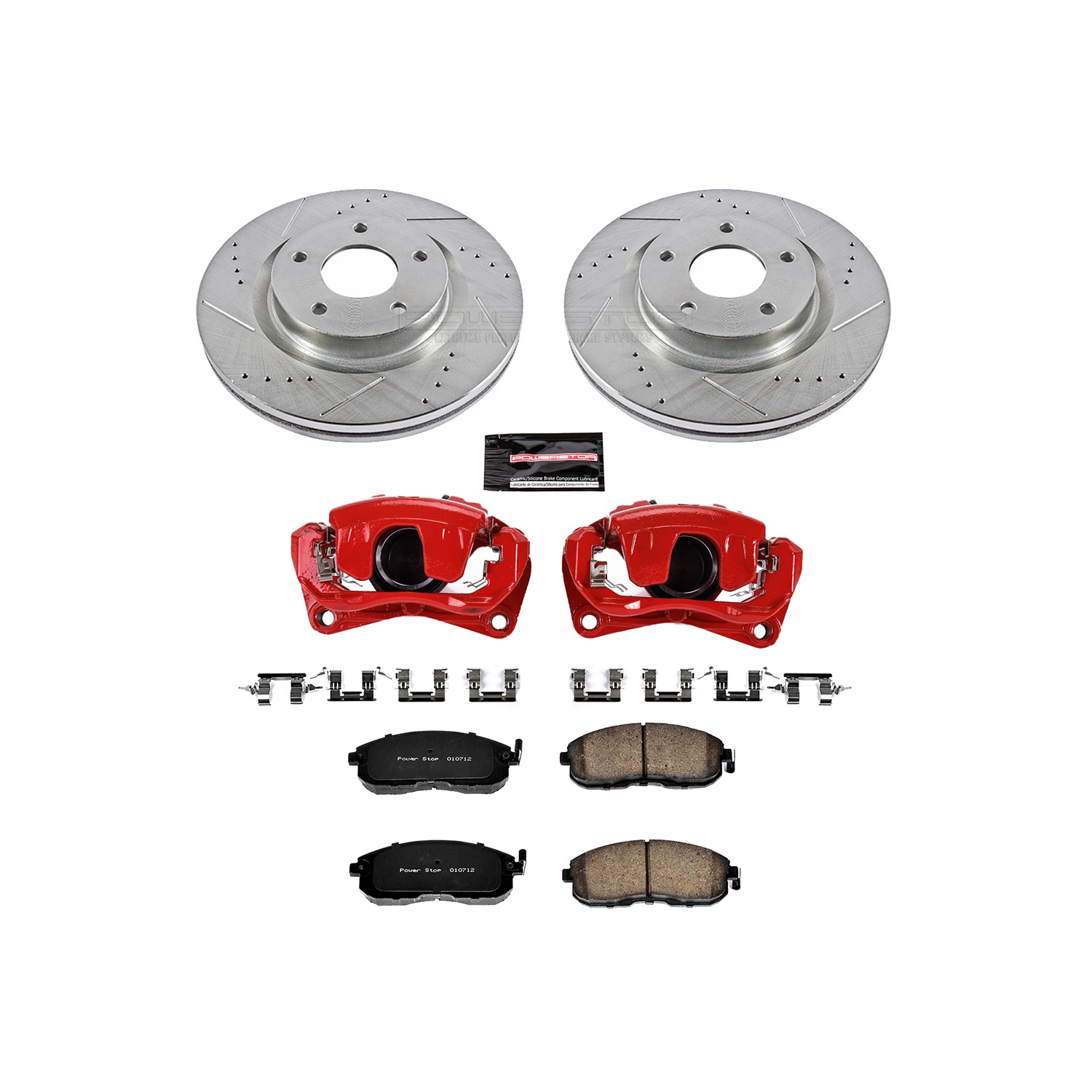 Power Stop - KC241 - Front - Disc Brake Pad/Caliper and Rotor Kit